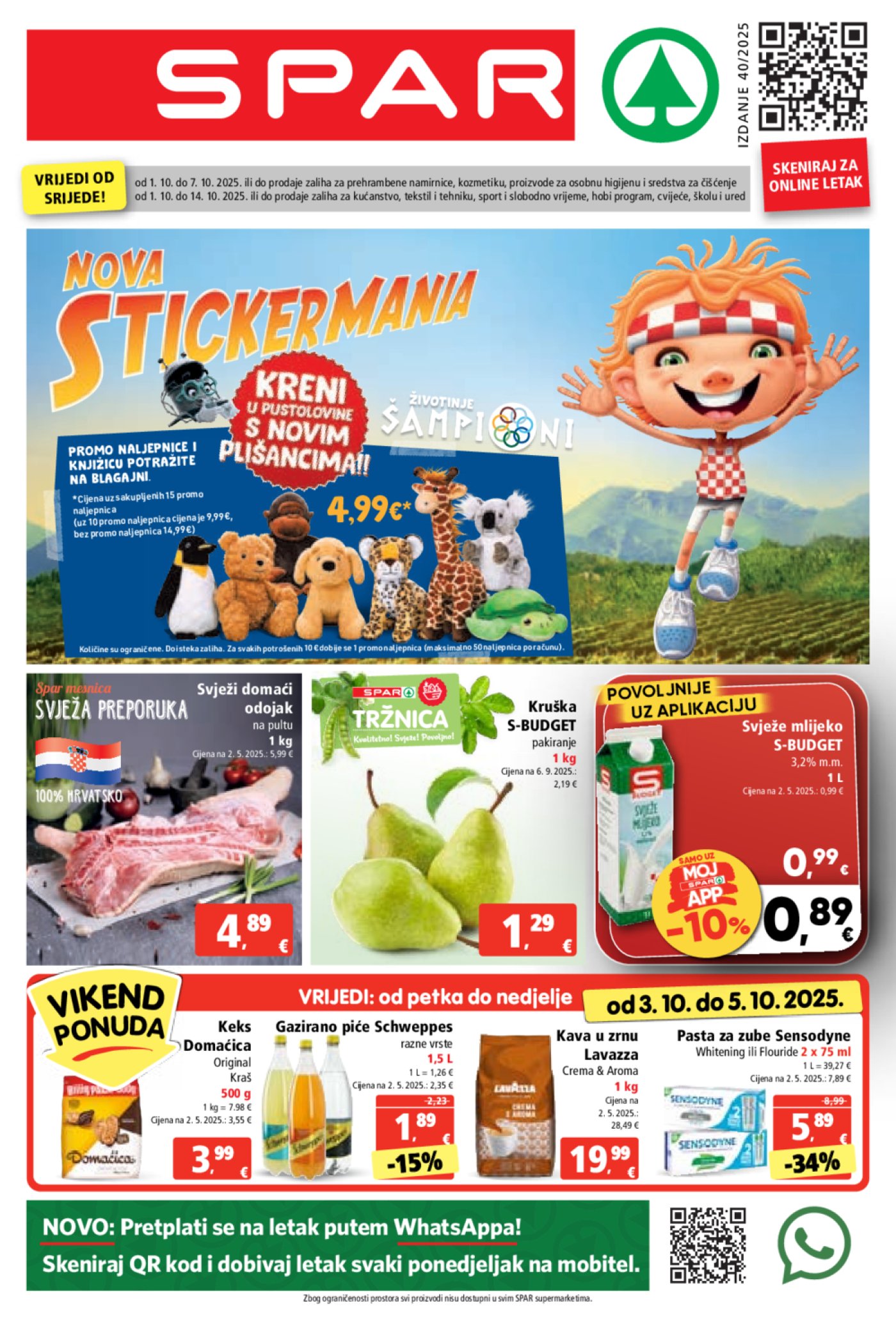 SPAR katalog Akcija 01.10. - 07.10.2025.