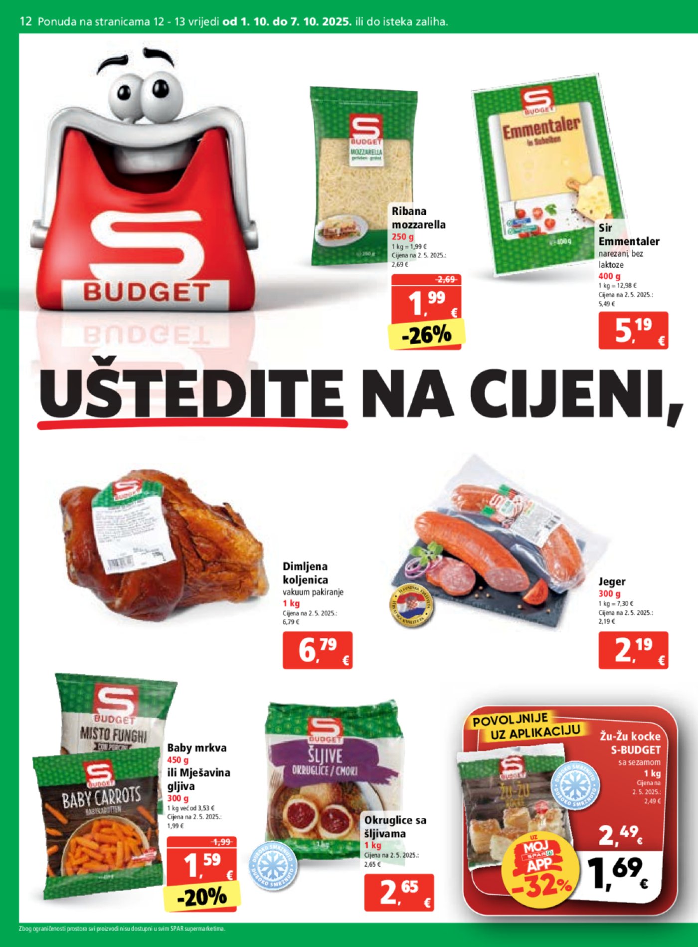 SPAR katalog Akcija 01.10. - 07.10.2025.
