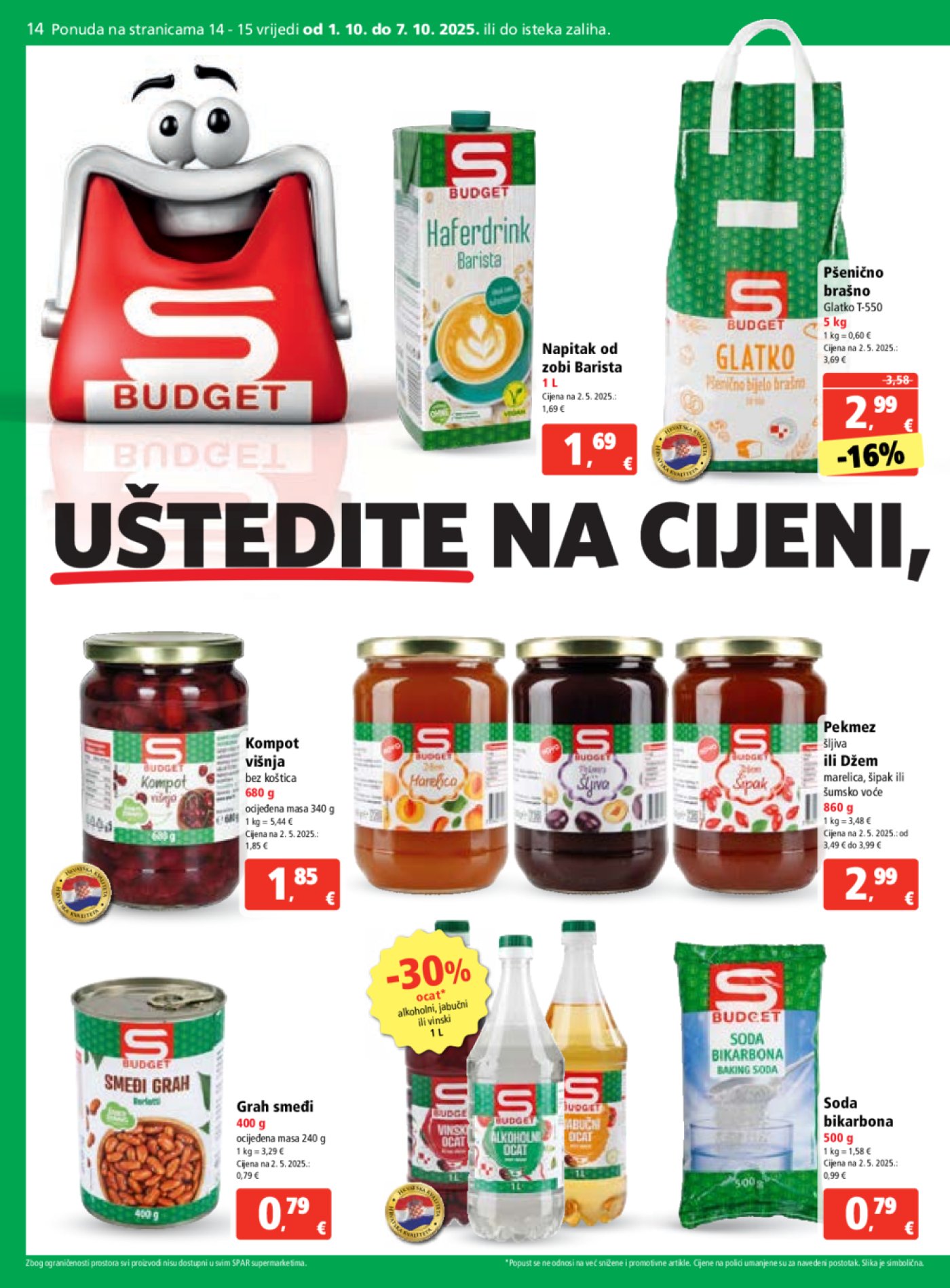 SPAR katalog Akcija 01.10. - 07.10.2025.