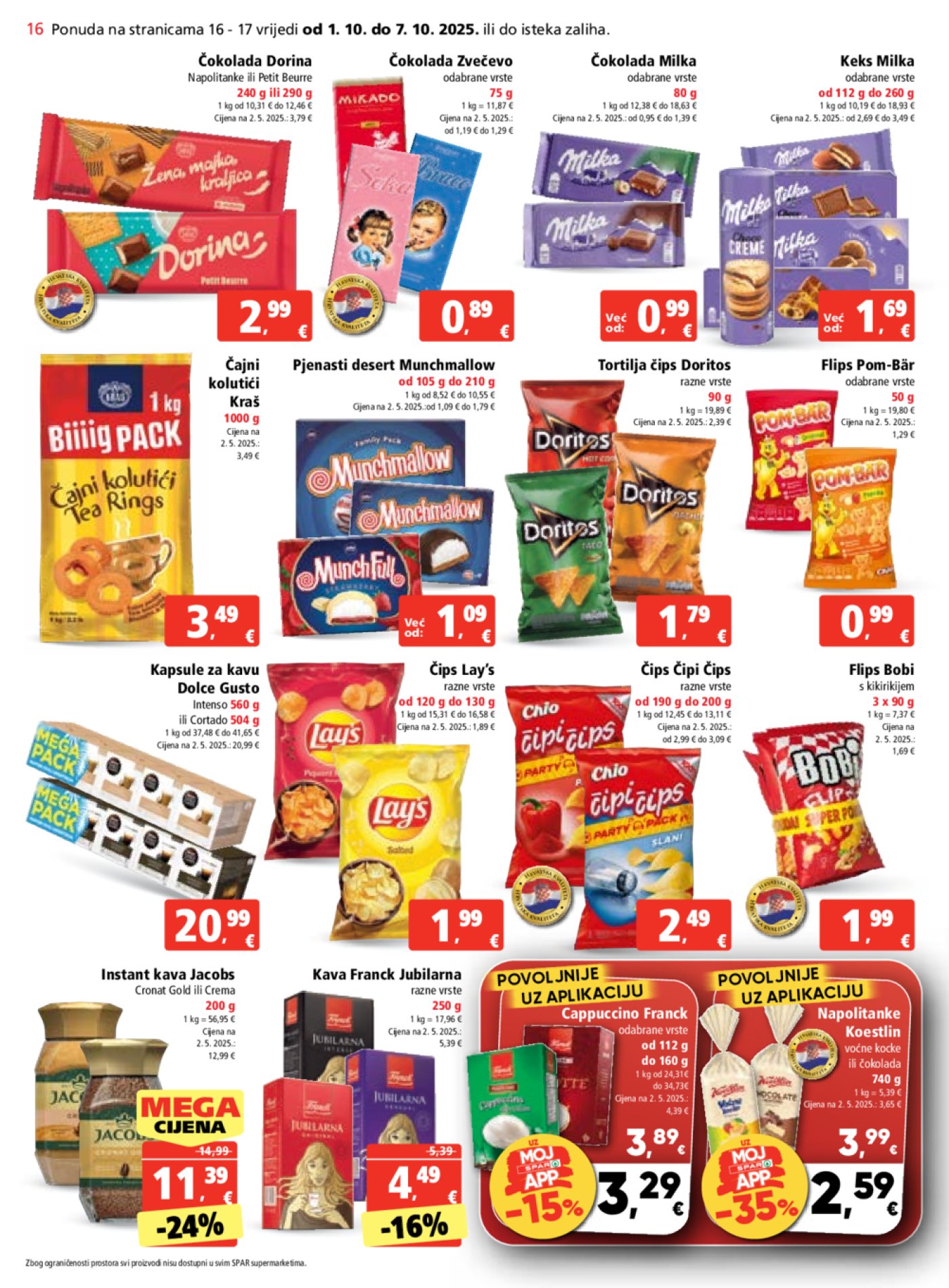 SPAR katalog Akcija 01.10. - 07.10.2025.