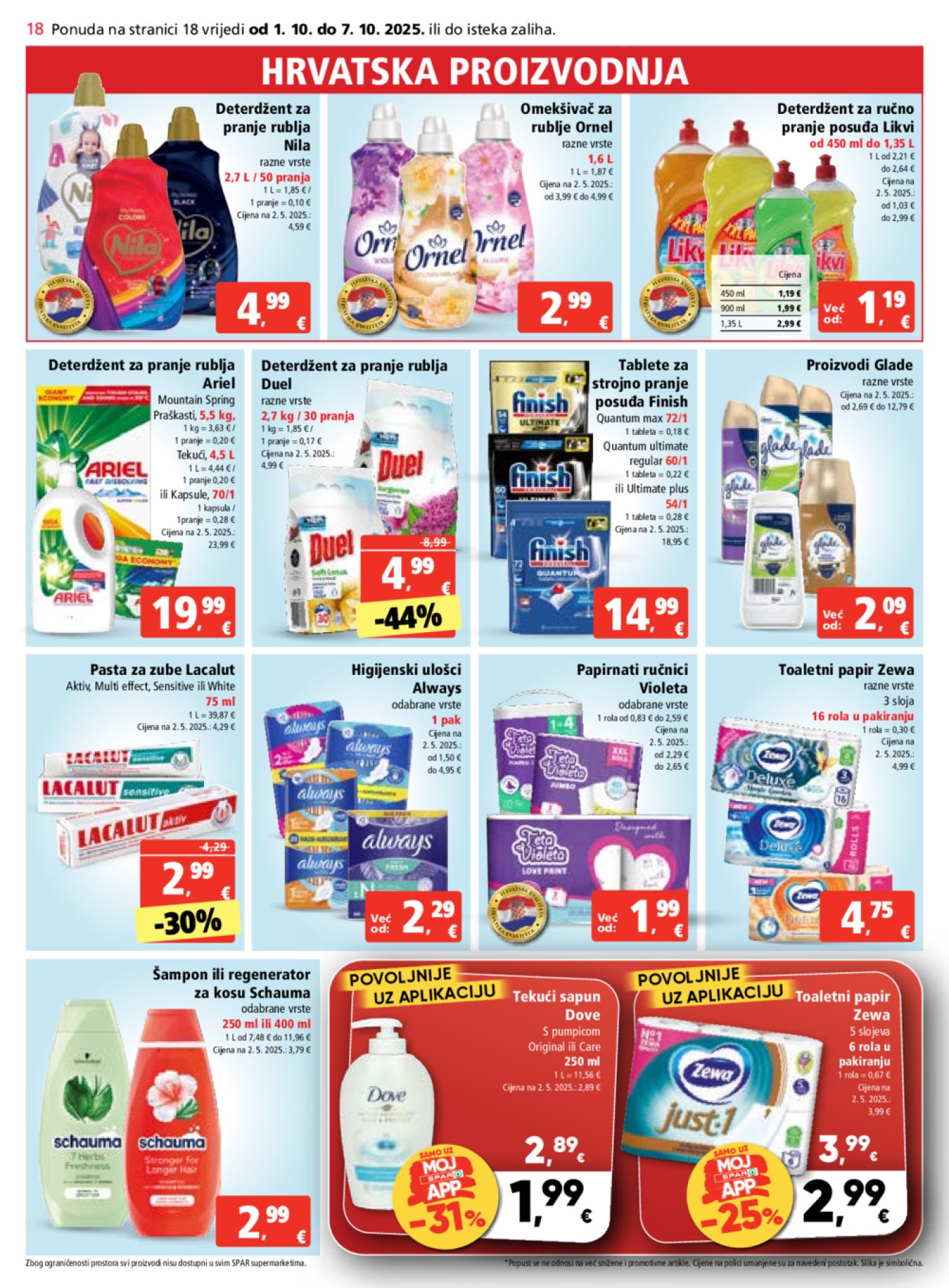 SPAR katalog Akcija 01.10. - 07.10.2025.