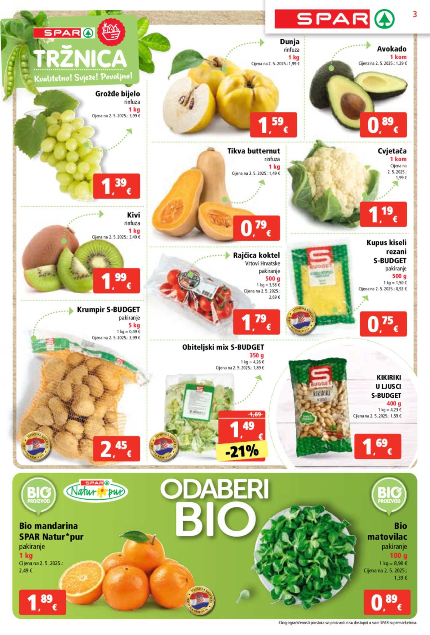 SPAR katalog Akcija 01.10. - 07.10.2025.