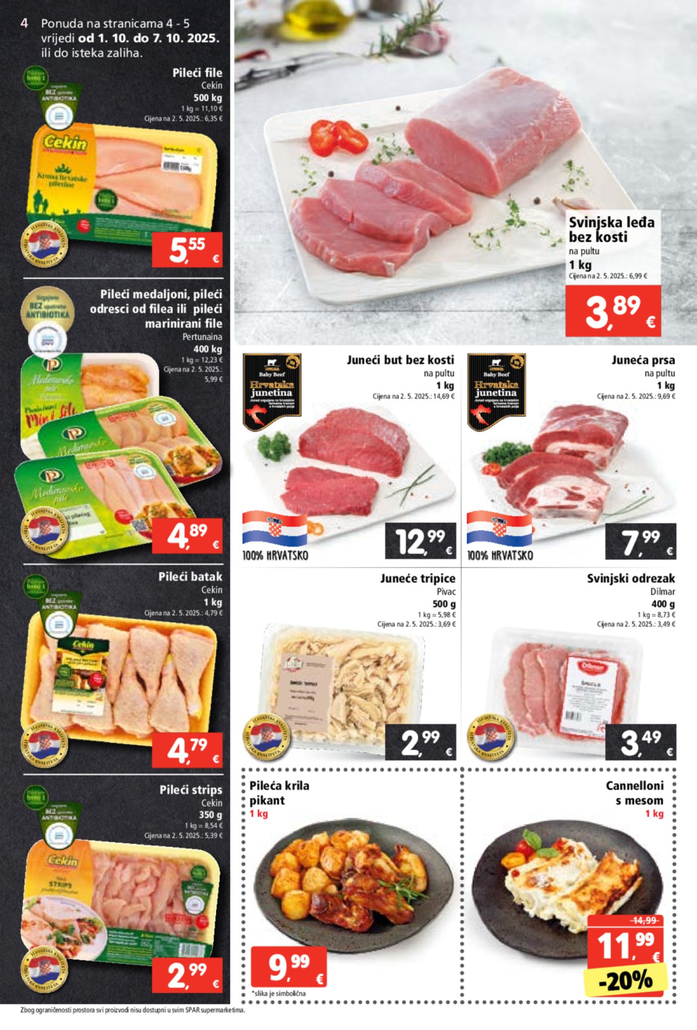 SPAR katalog Akcija 01.10. - 07.10.2025.