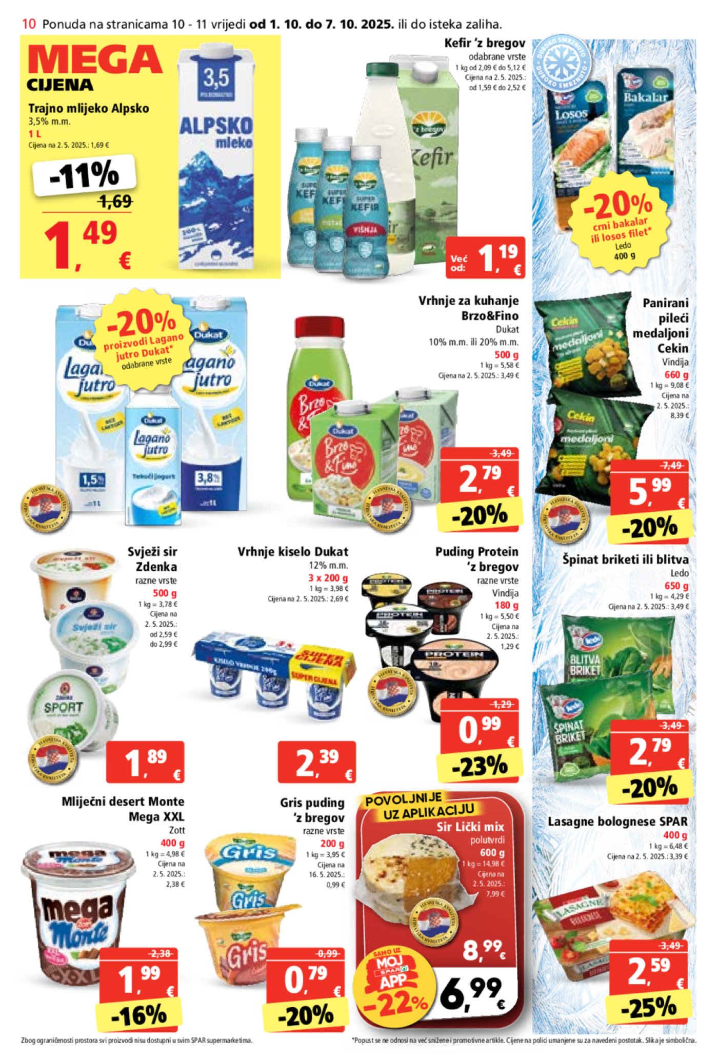 SPAR katalog Akcija 01.10. - 07.10.2025.
