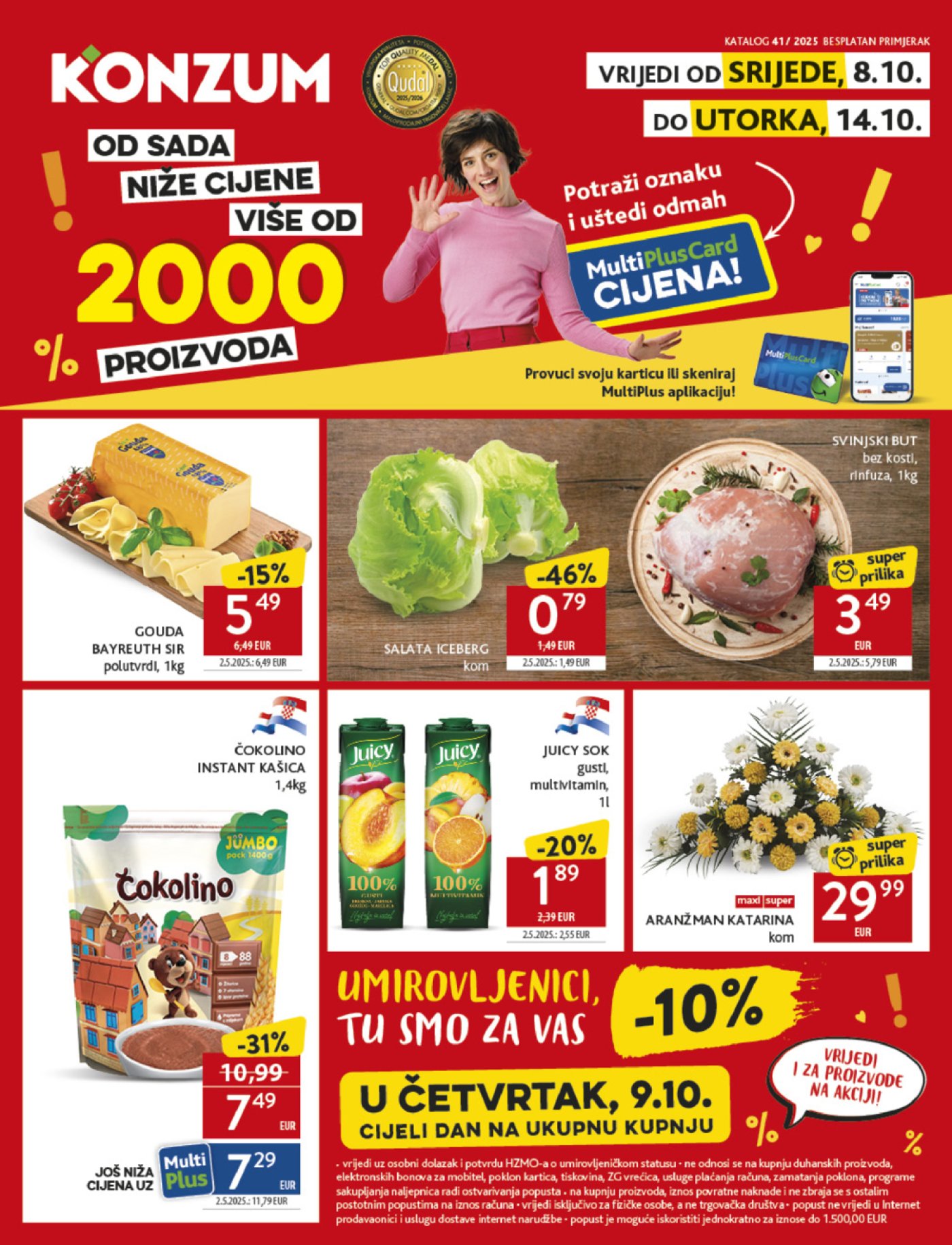 Konzum katalog Akcija 08.10. - 14.10.2025.