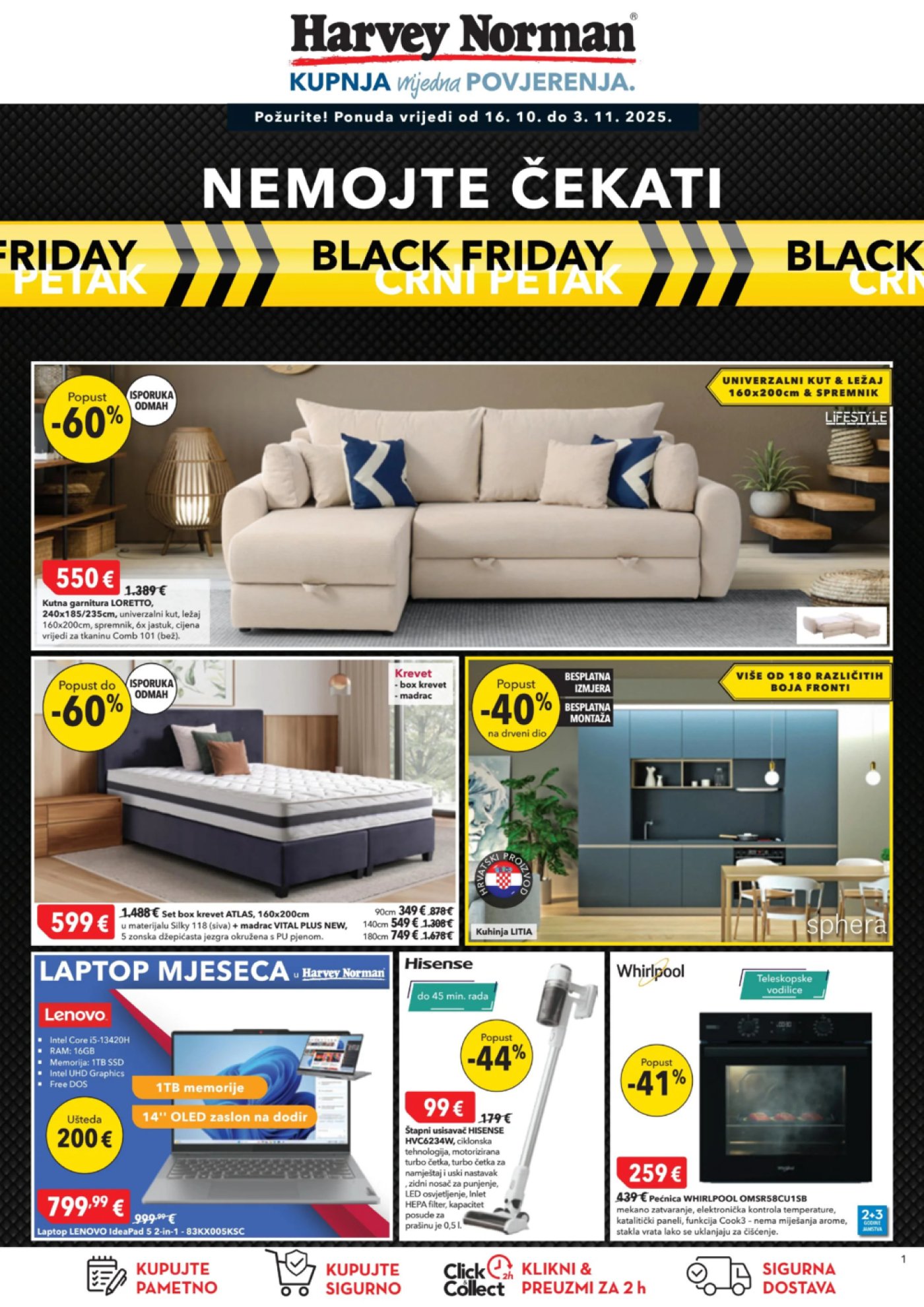 Harvey Norman katalog Black Friday - Nemoj Čekati 16.10.-03.11.2025.