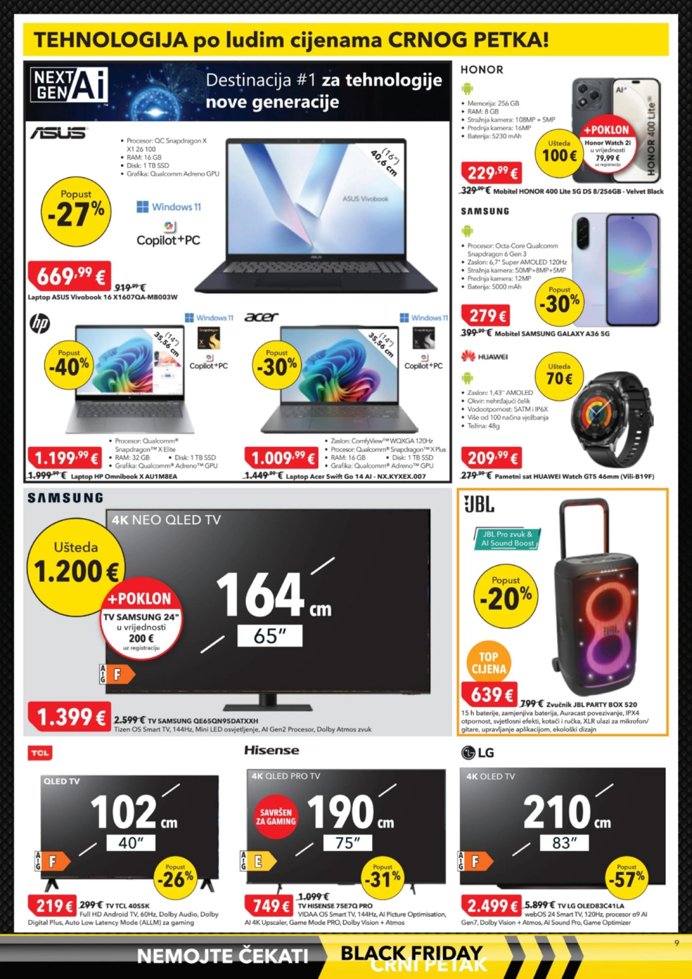 Harvey Norman katalog Black Friday - Nemoj Čekati 16.10.-03.11.2025.