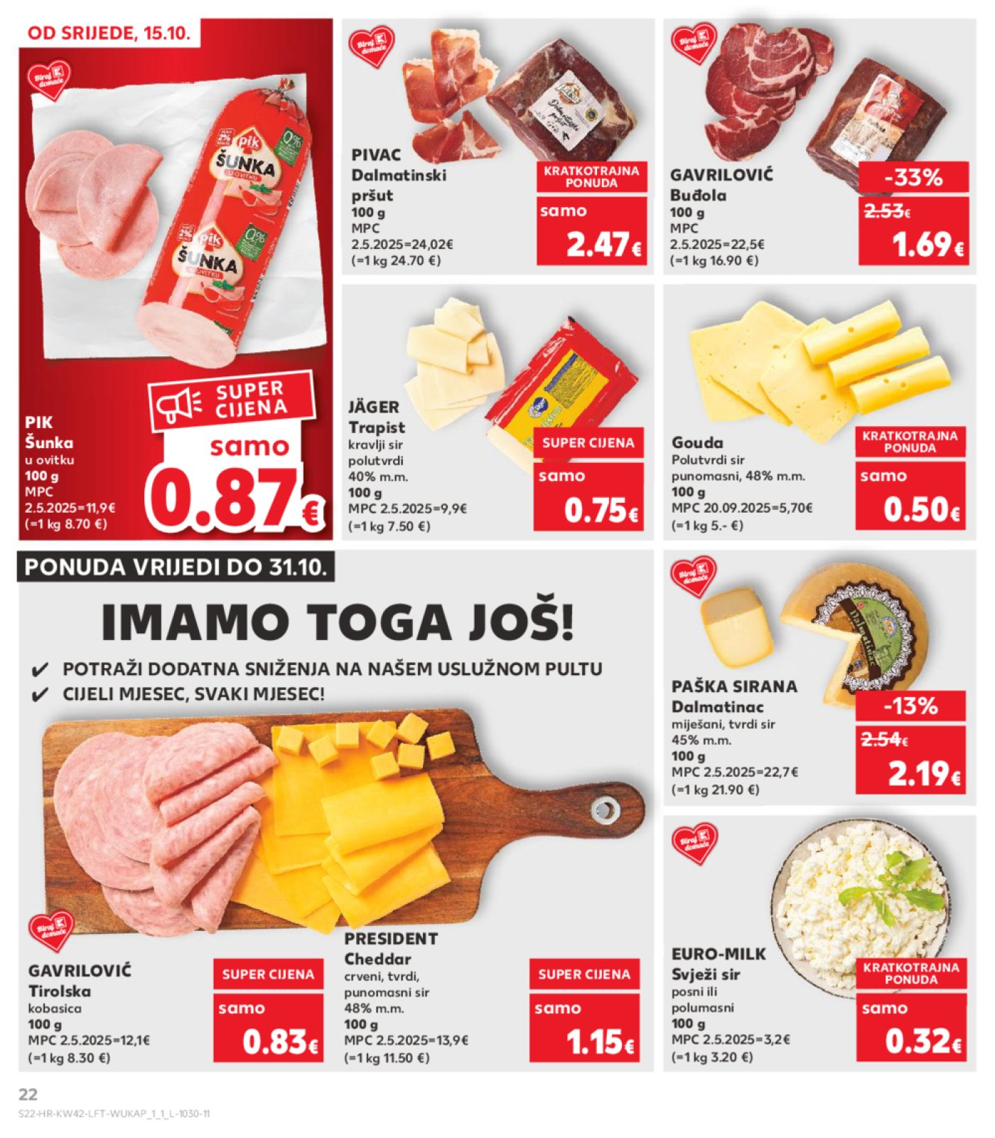 Kaufland katalog Akcija 15.10. - 21.10.2025. Odabrane poslovnice
