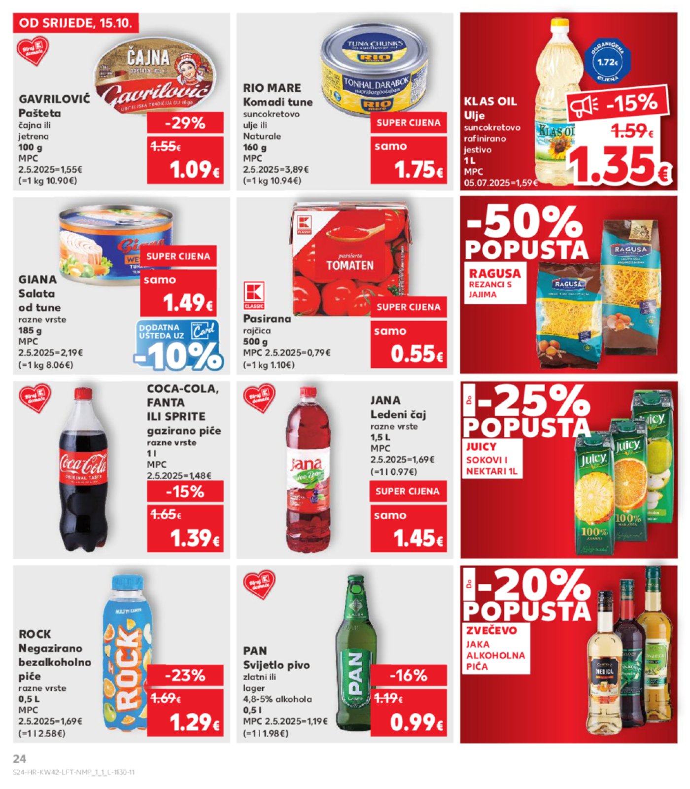 Kaufland katalog Akcija 15.10. - 21.10.2025. Odabrane poslovnice