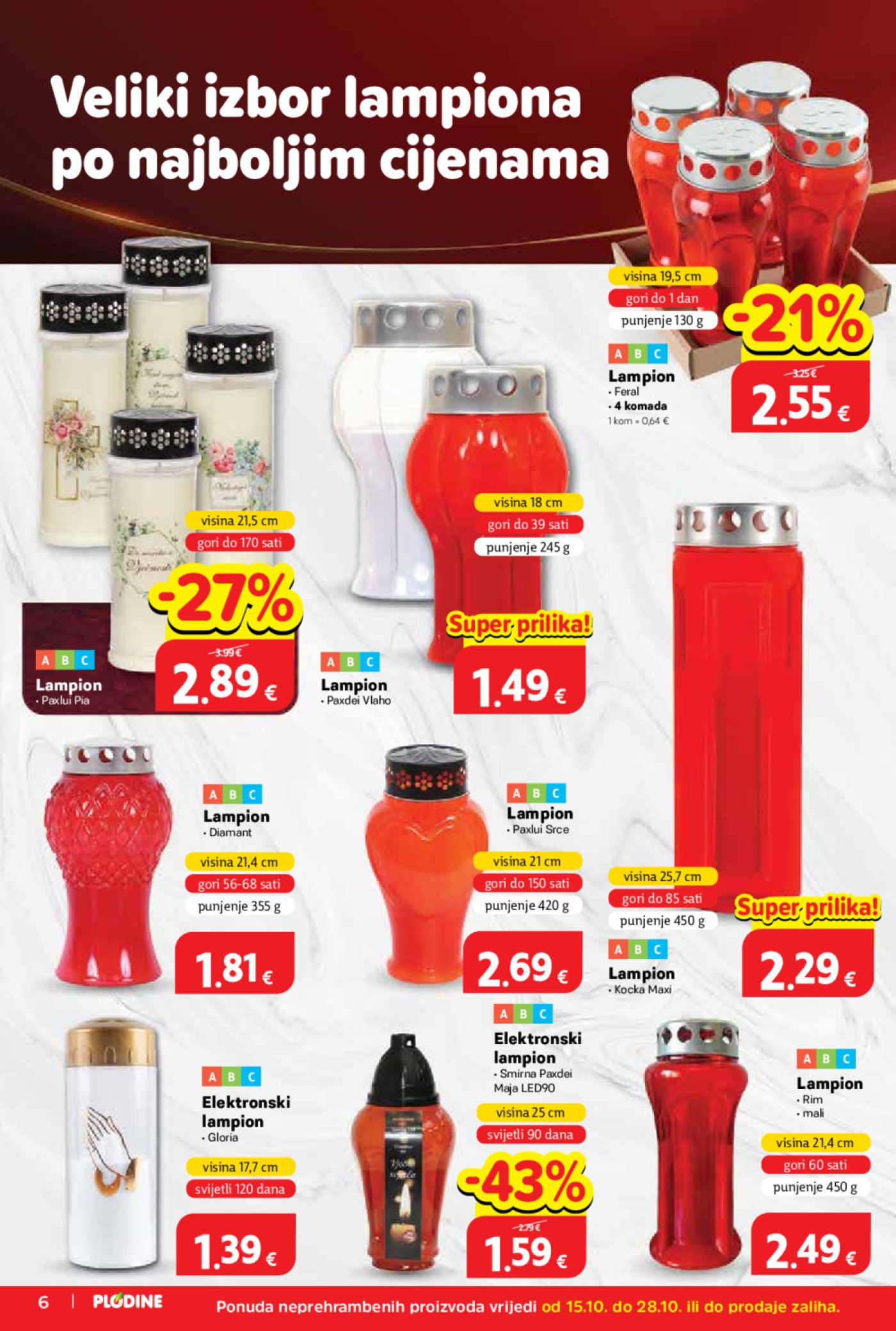 Plodine katalog Akcija 15.10. - 21.10.2025.