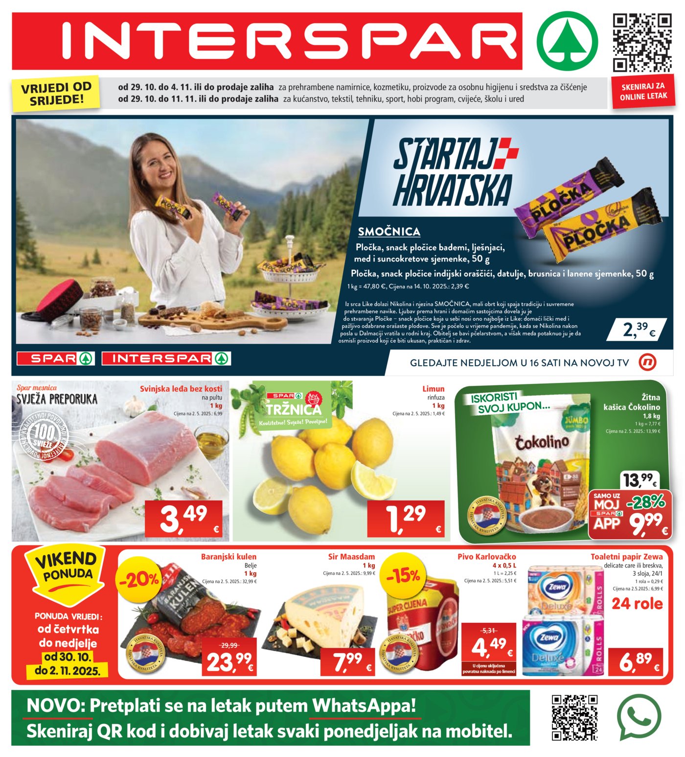 INTERSPAR katalog Akcija 29.10. - 04.11.2025.