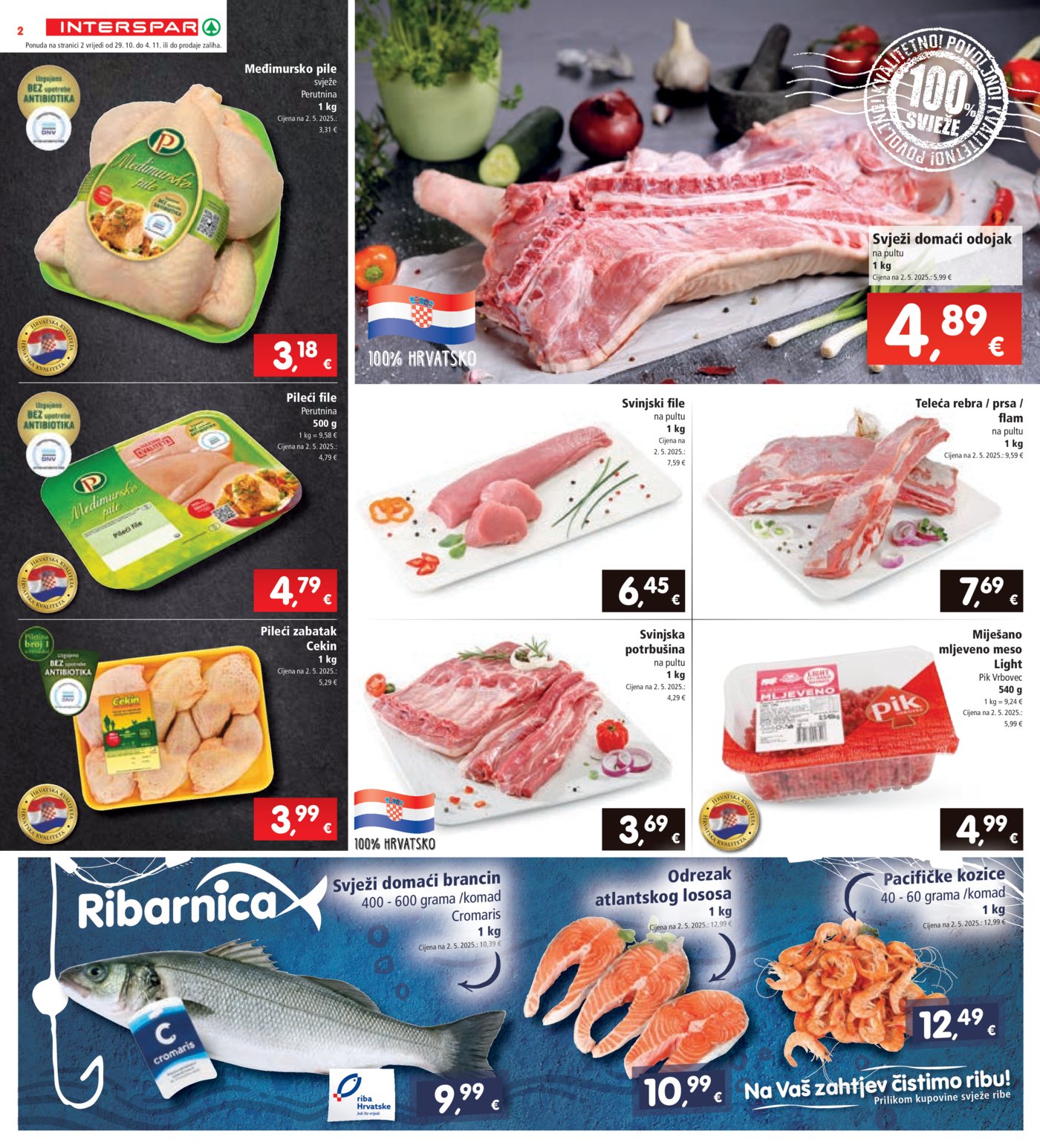 INTERSPAR katalog Akcija 29.10. - 04.11.2025.