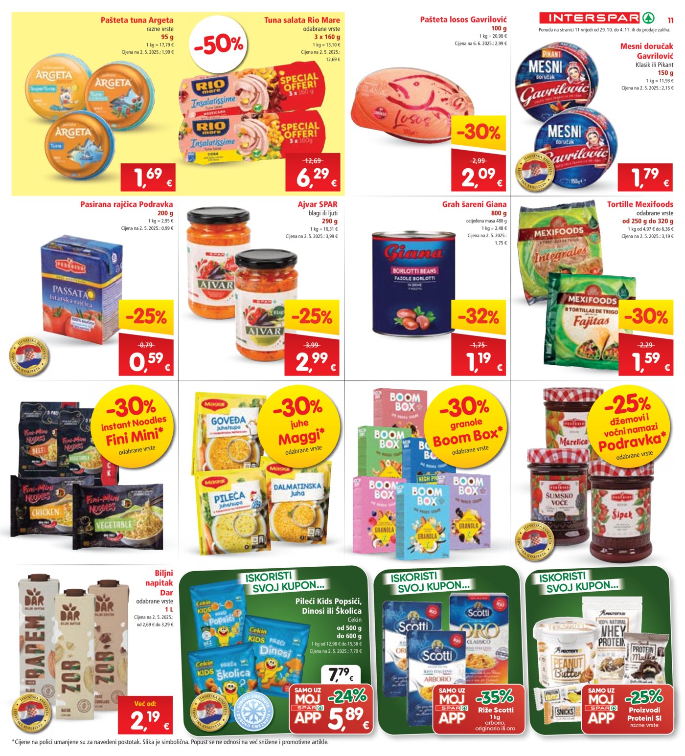 INTERSPAR katalog Akcija 29.10. - 04.11.2025.