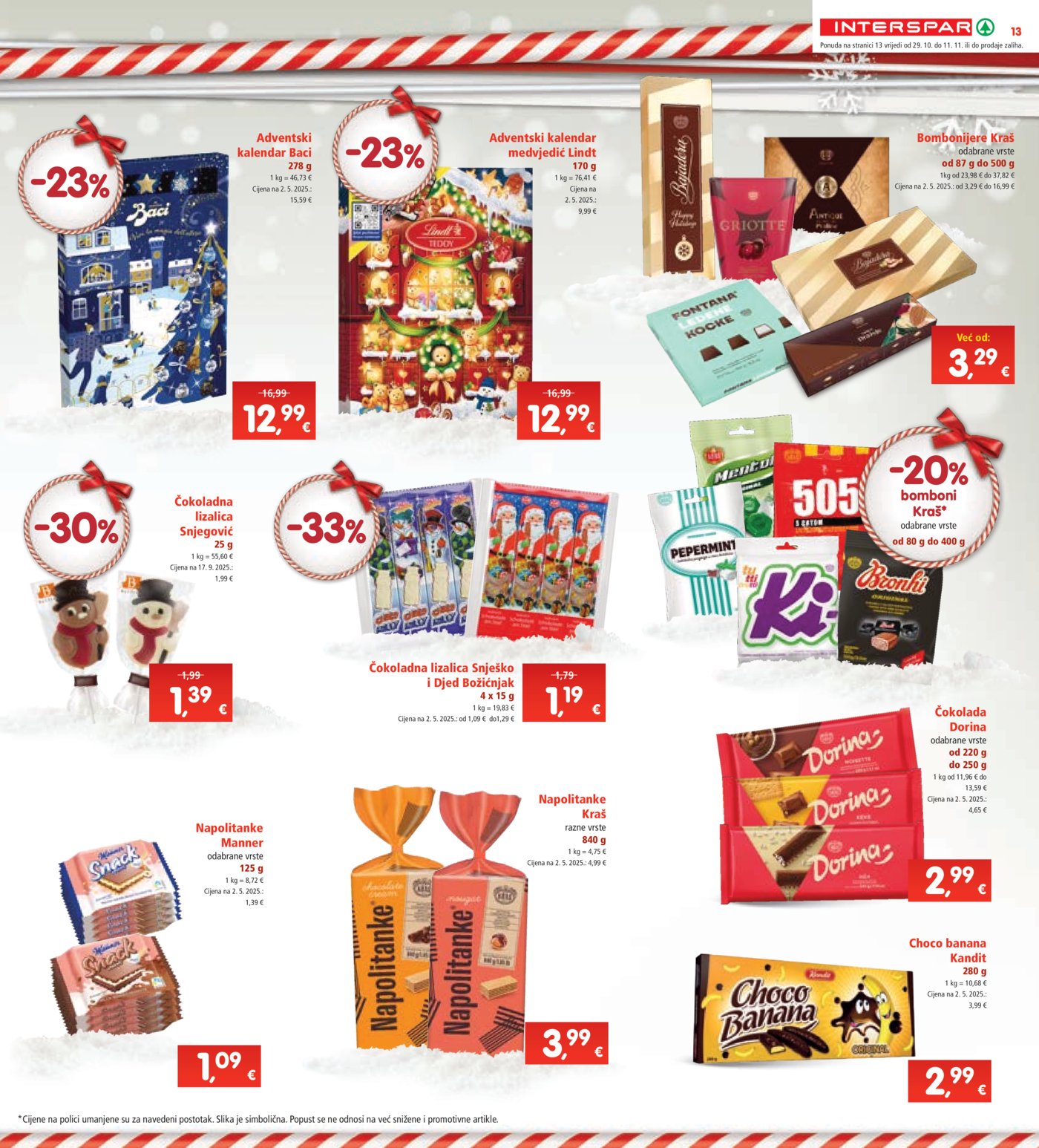 INTERSPAR katalog Akcija 29.10. - 04.11.2025.