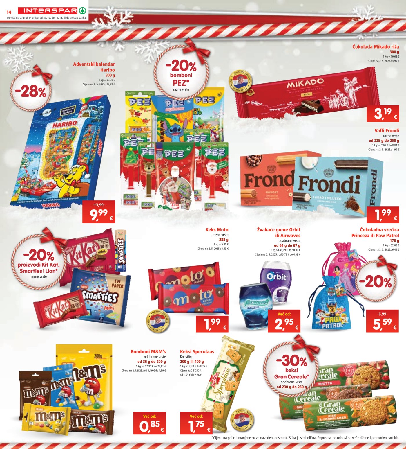 INTERSPAR katalog Akcija 29.10. - 04.11.2025.