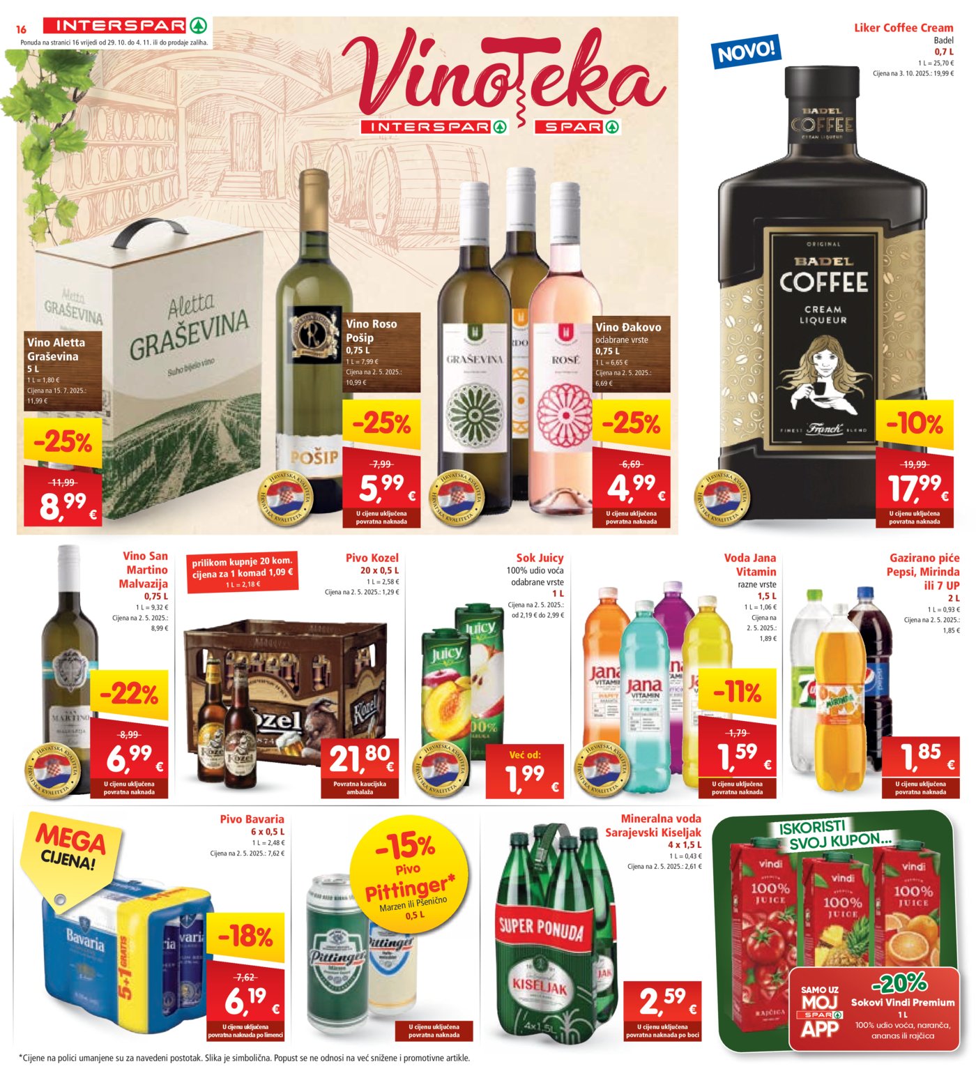 INTERSPAR katalog Akcija 29.10. - 04.11.2025.