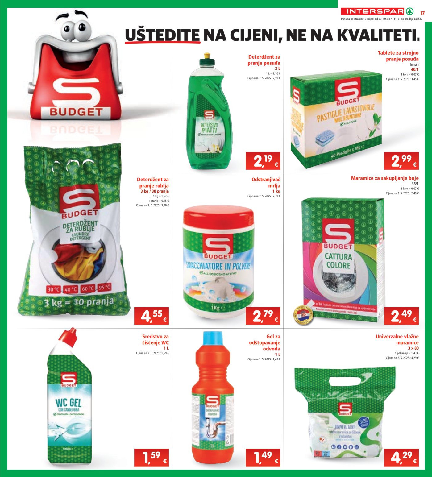 INTERSPAR katalog Akcija 29.10. - 04.11.2025.