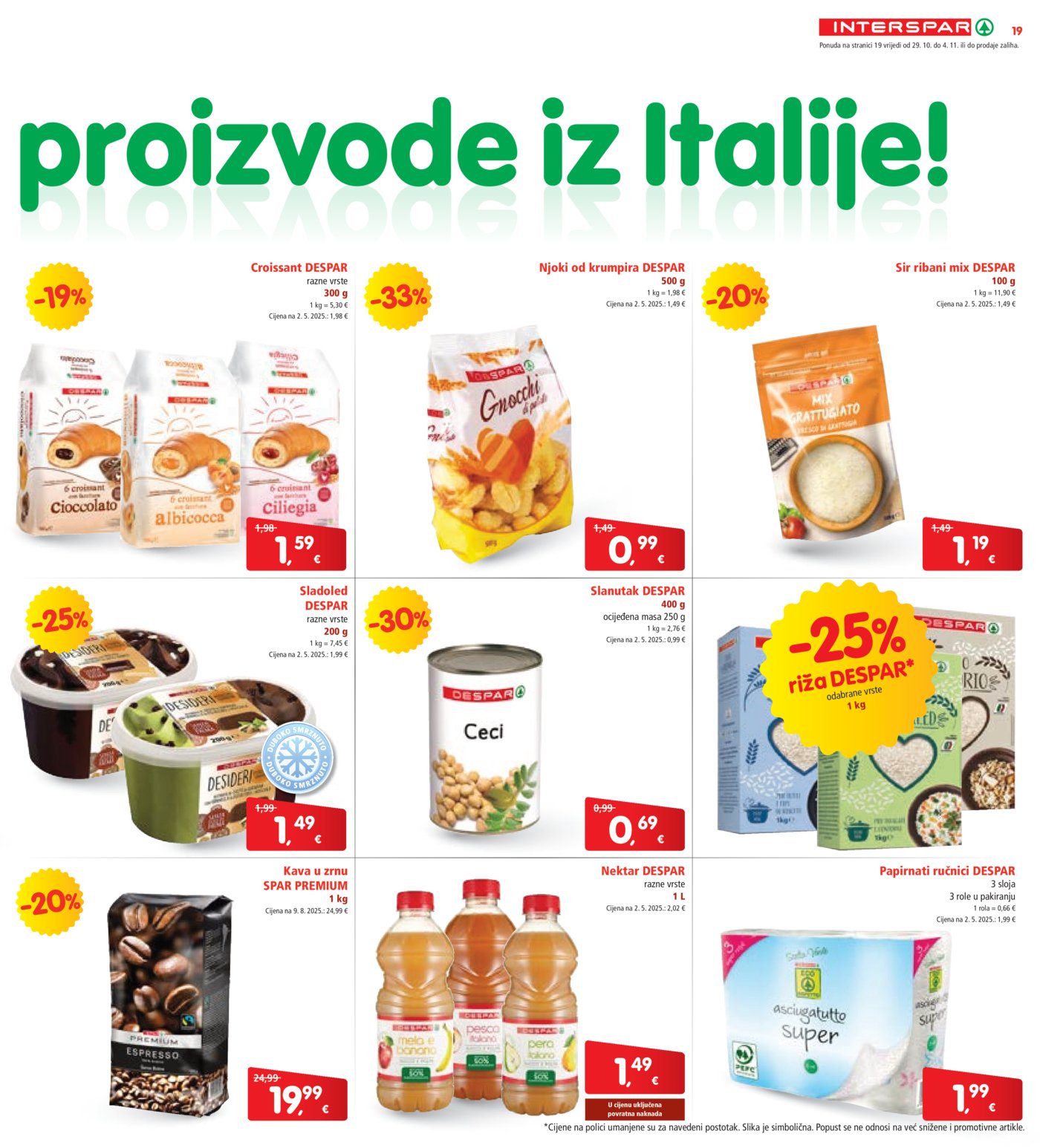 INTERSPAR katalog Akcija 29.10. - 04.11.2025.