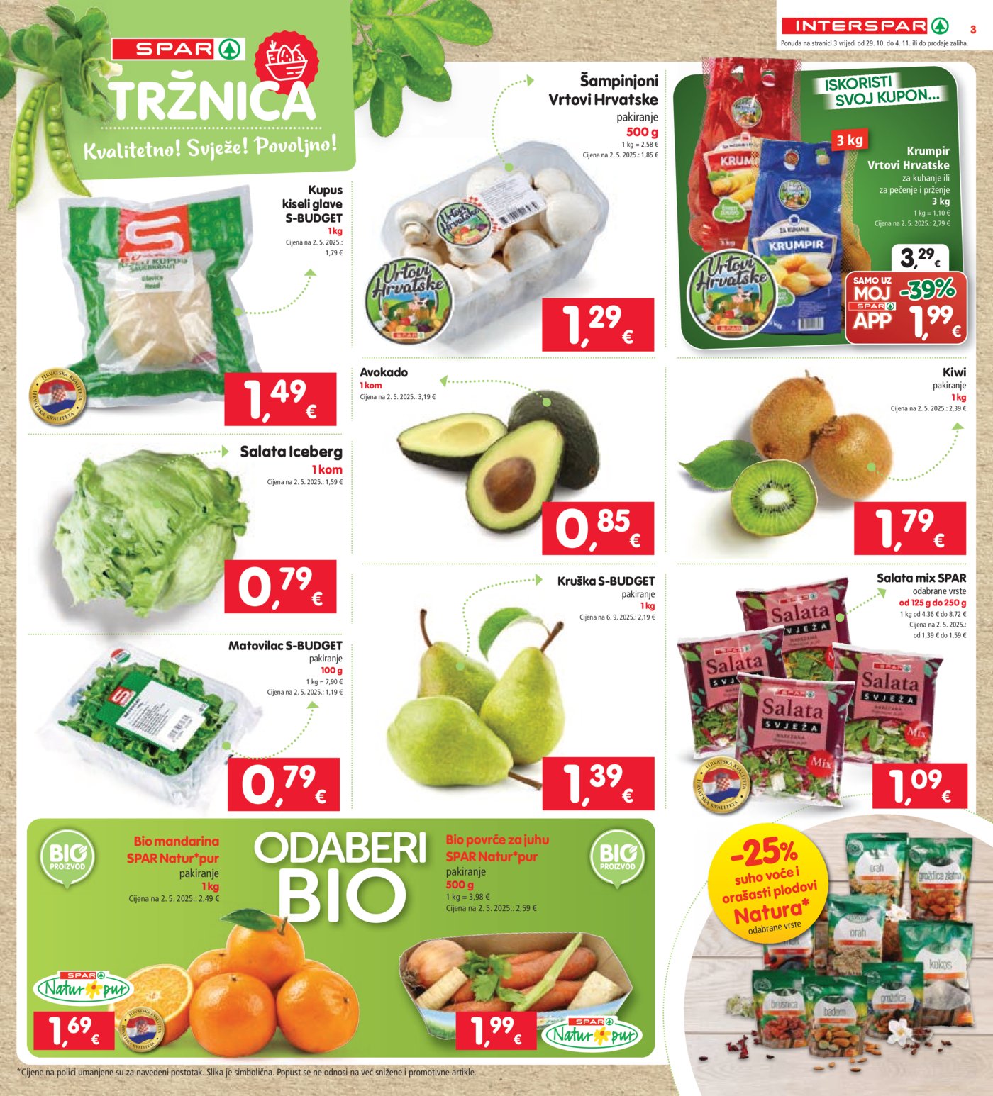INTERSPAR katalog Akcija 29.10. - 04.11.2025.