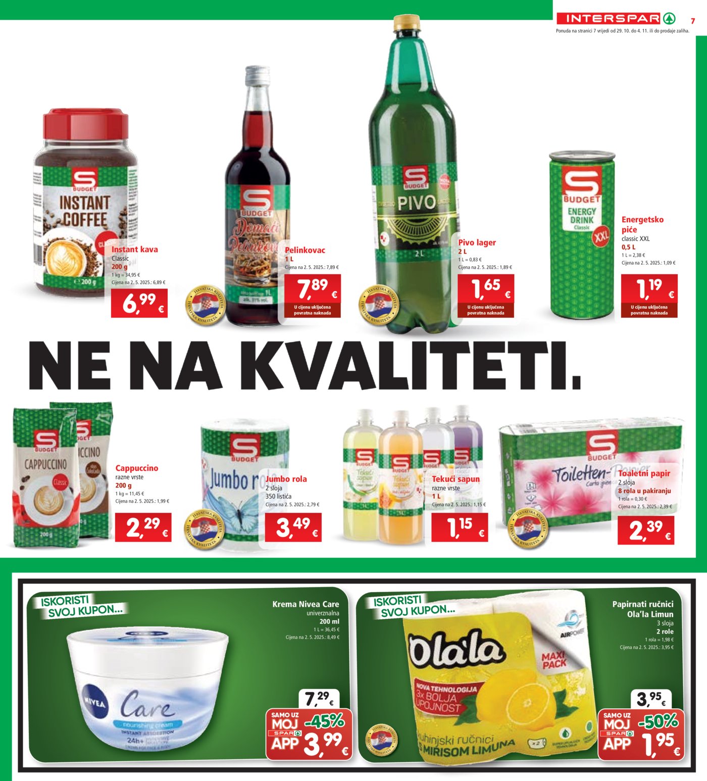 INTERSPAR katalog Akcija 29.10. - 04.11.2025.