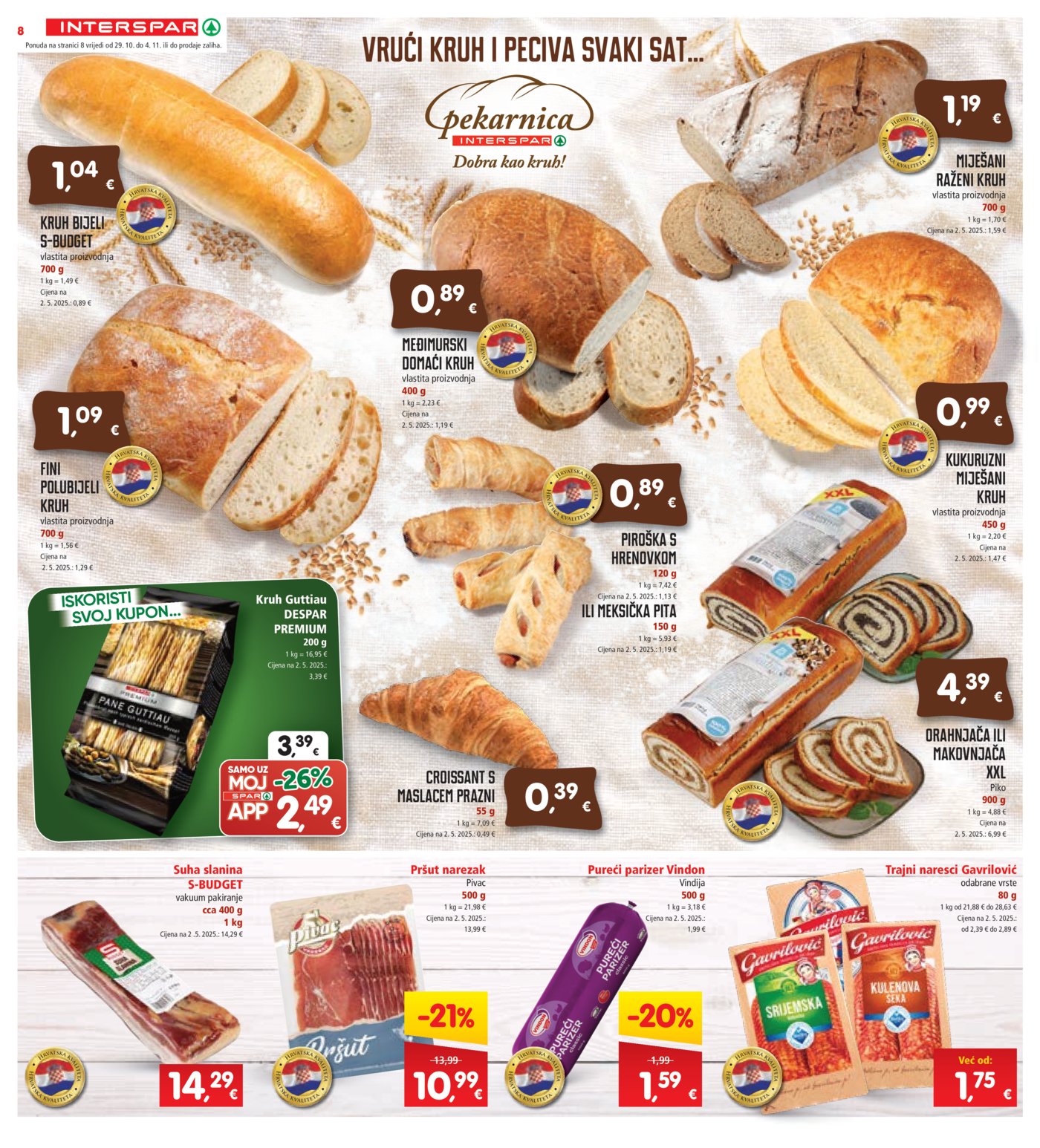 INTERSPAR katalog Akcija 29.10. - 04.11.2025.