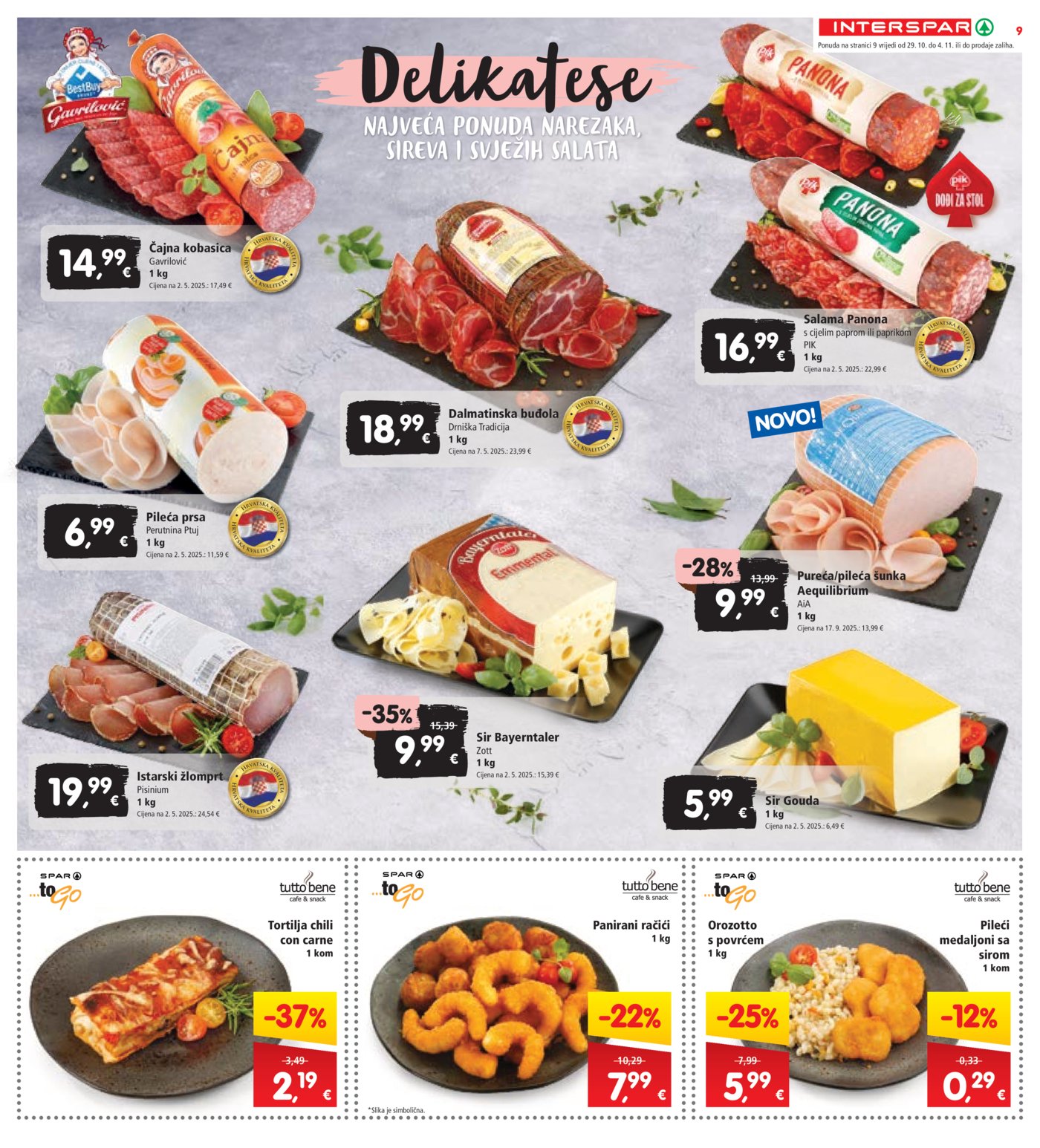 INTERSPAR katalog Akcija 29.10. - 04.11.2025.