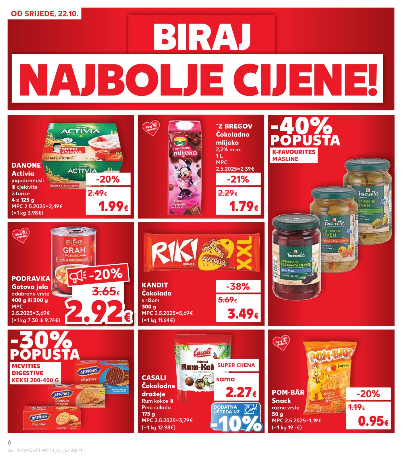 Kaufland katalog Akcija 22.10. - 28.10.2025. Ka, Si, Ri