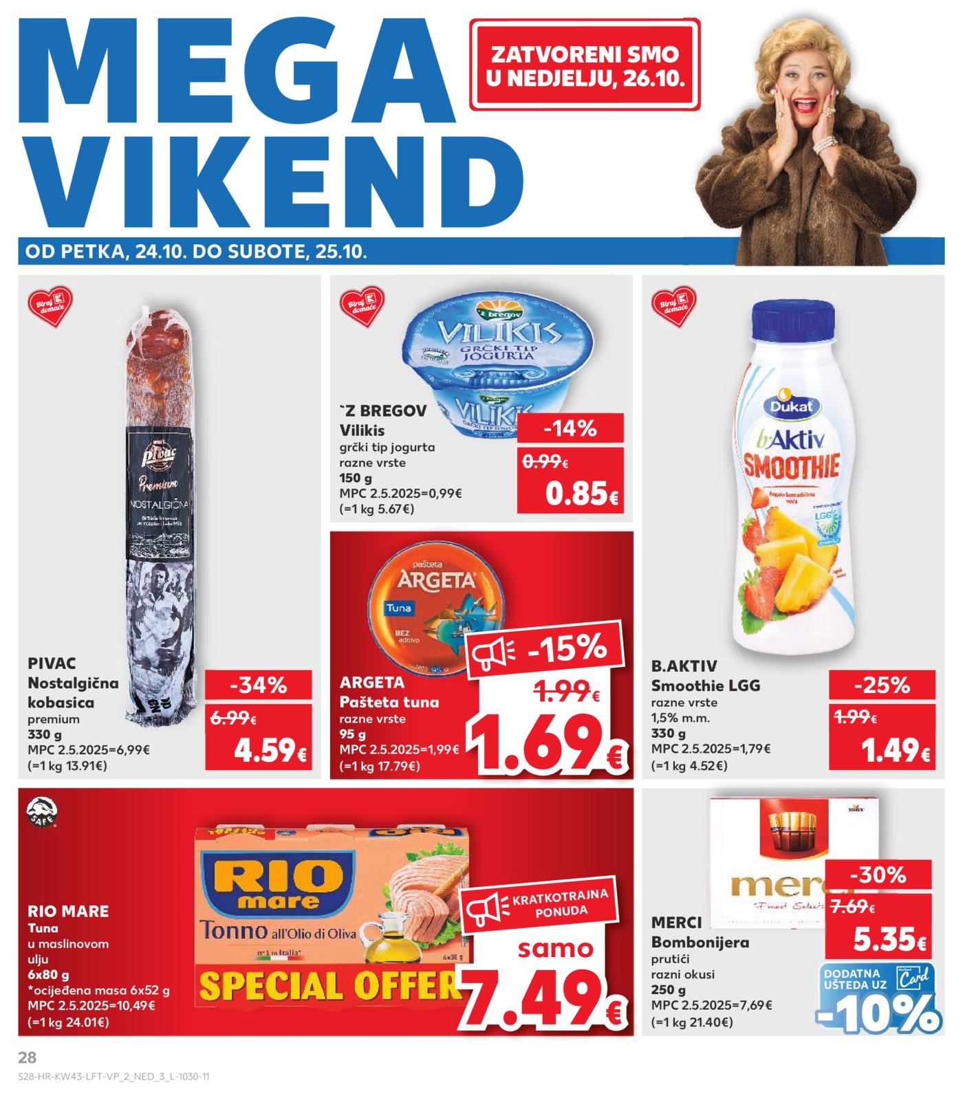 Kaufland katalog Akcija 22.10. - 28.10.2025. Odabrane poslovnice