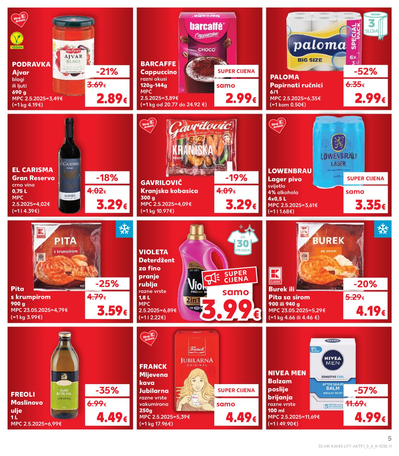 Kaufland katalog Akcija 22.10. - 28.10.2025. Odabrane poslovnice