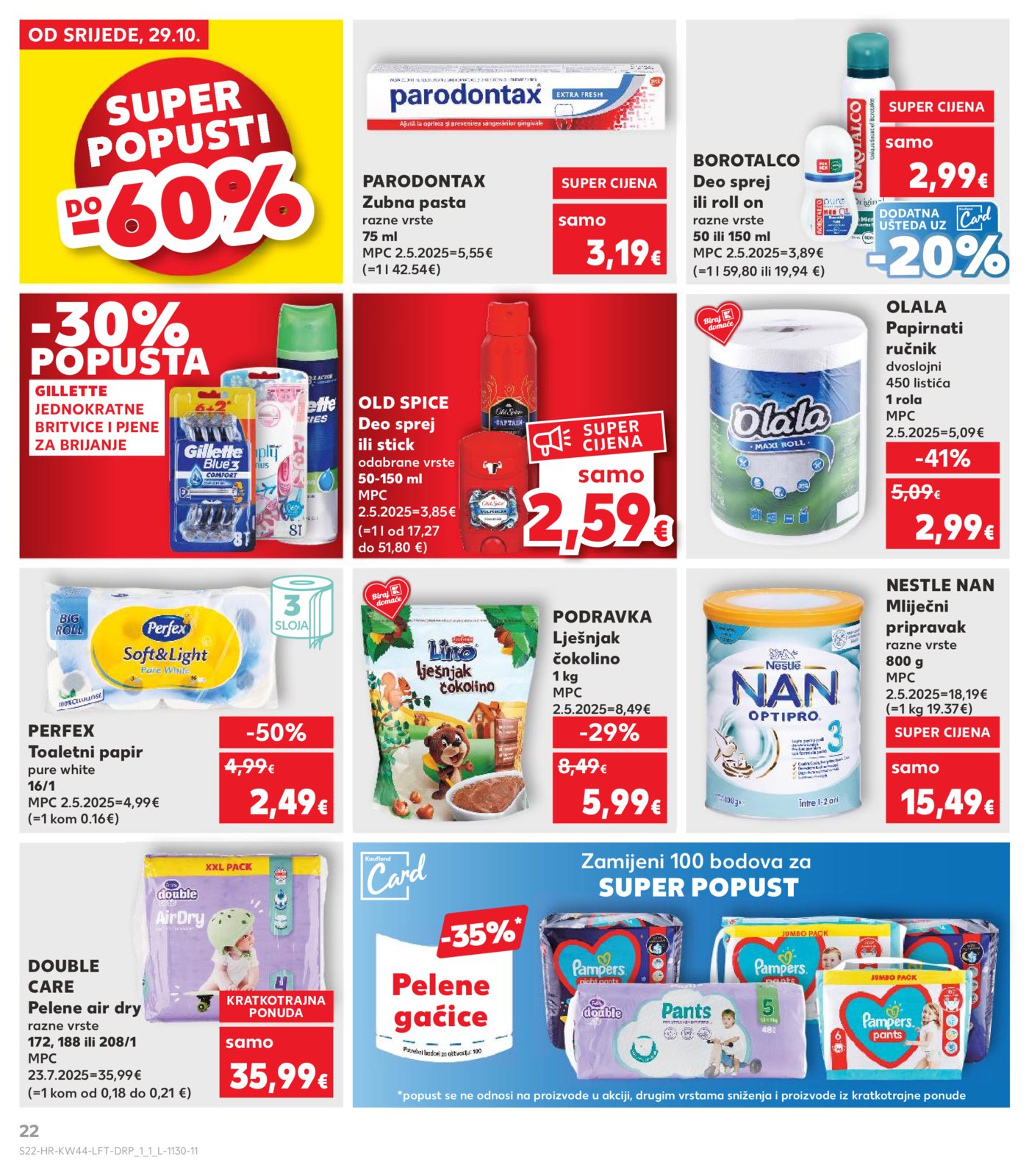 Kaufland katalog Akcija 29.10. - 04.11.2025. Odabrane poslovnice