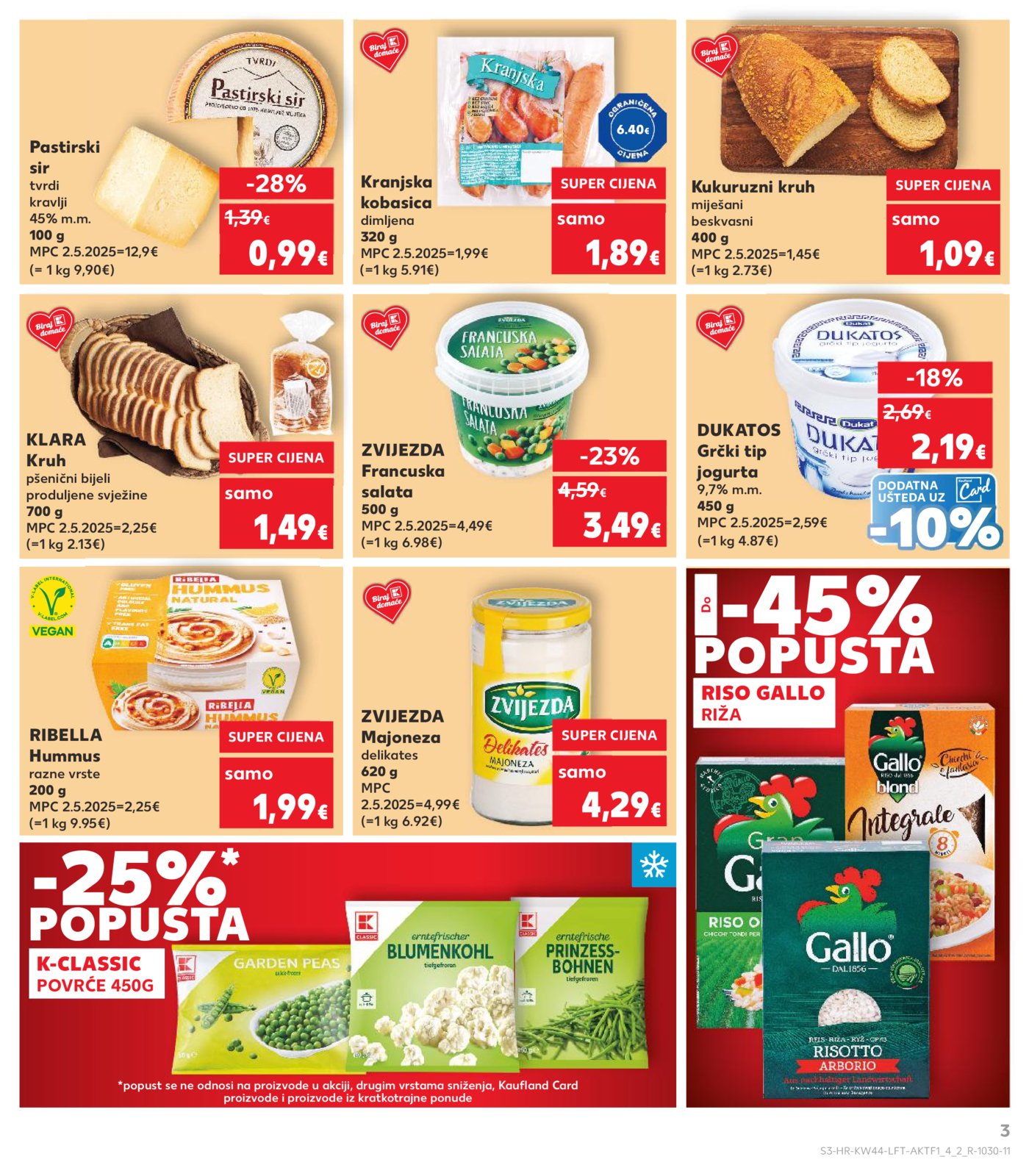 Kaufland katalog Akcija 29.10. - 04.11.2025. VG, Po, Ro, Vo, Vu, DS, Ma, Iv