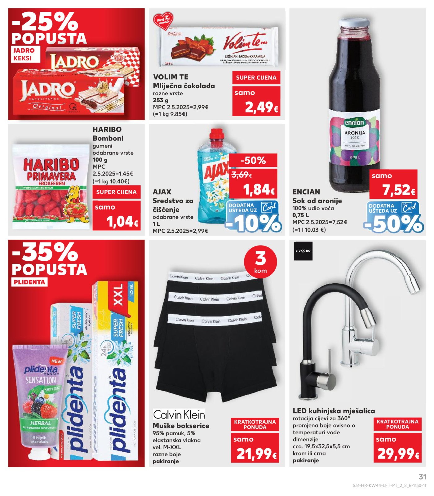 Kaufland katalog Akcija 29.10. - 04.11.2025. VG, Po, Ro, Vo, Vu, DS, Ma, Iv