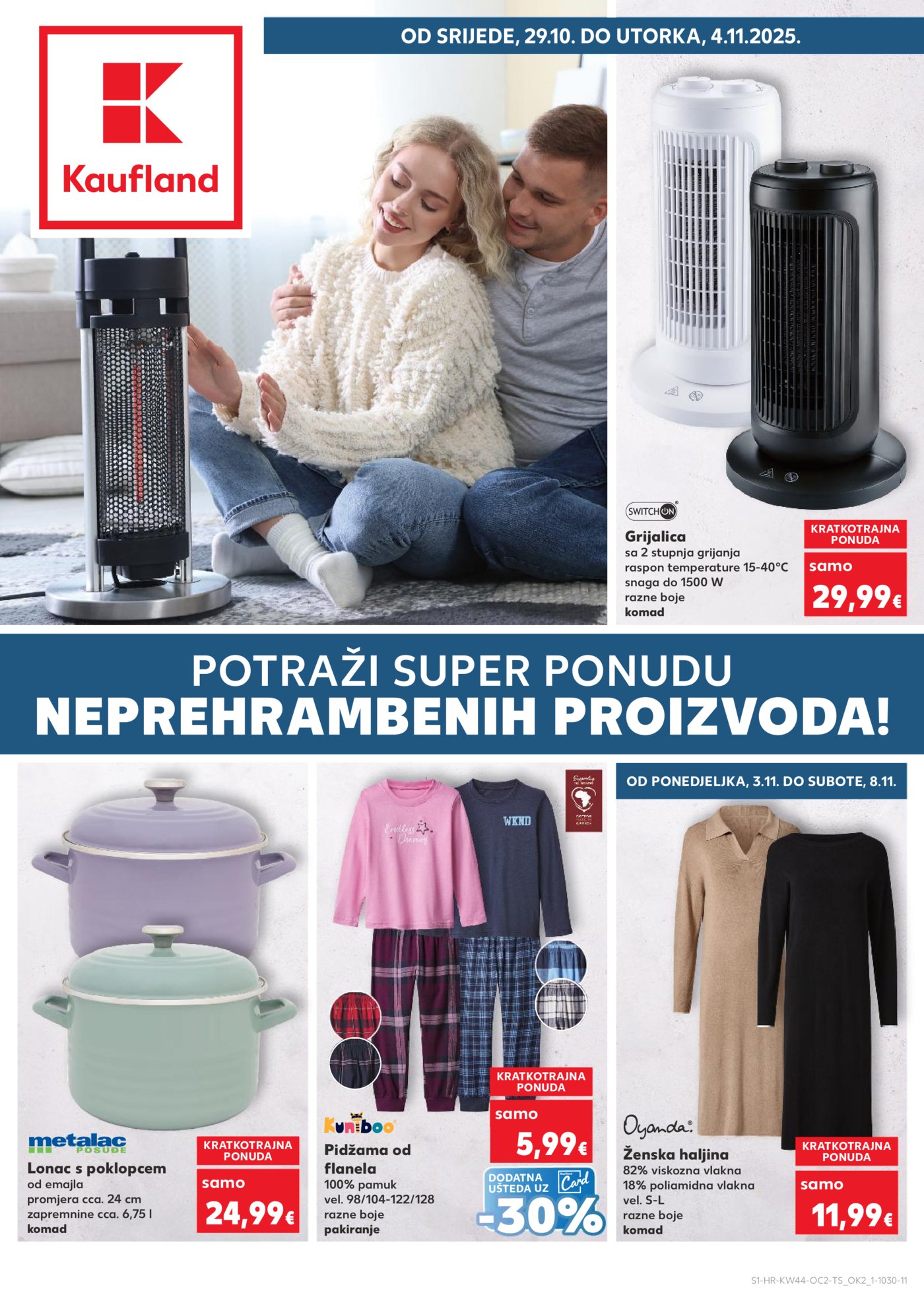 Kaufland katalog Neprehrambenih proizvoda 29.10. - 04.11.2025. Odabrane poslovnice