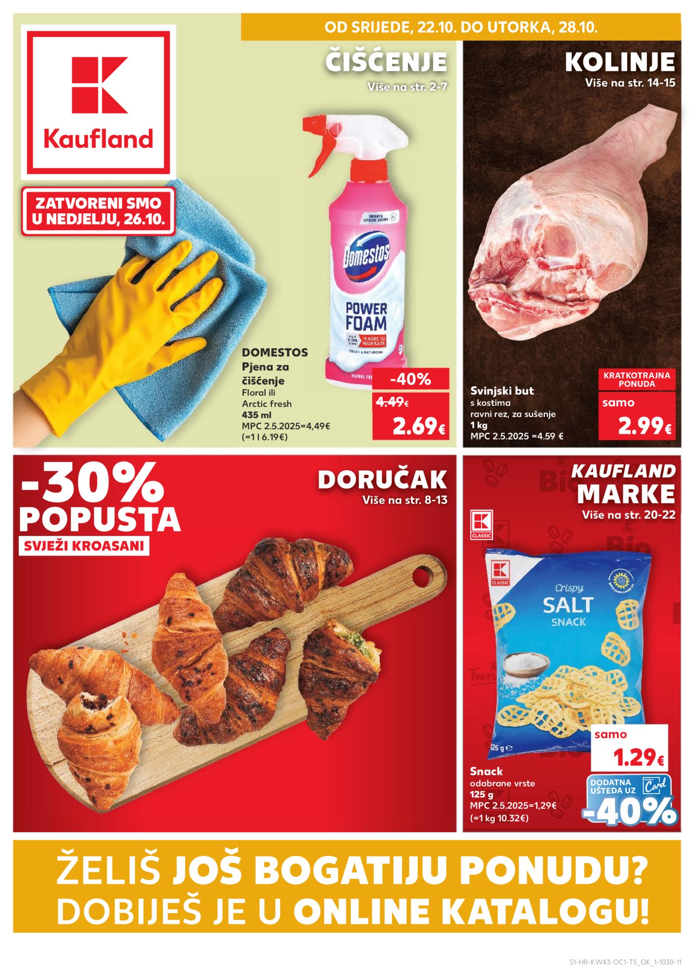 Kaufland katalog Robne marke 22.10. - 28.10.2025. Odabrane poslovnice