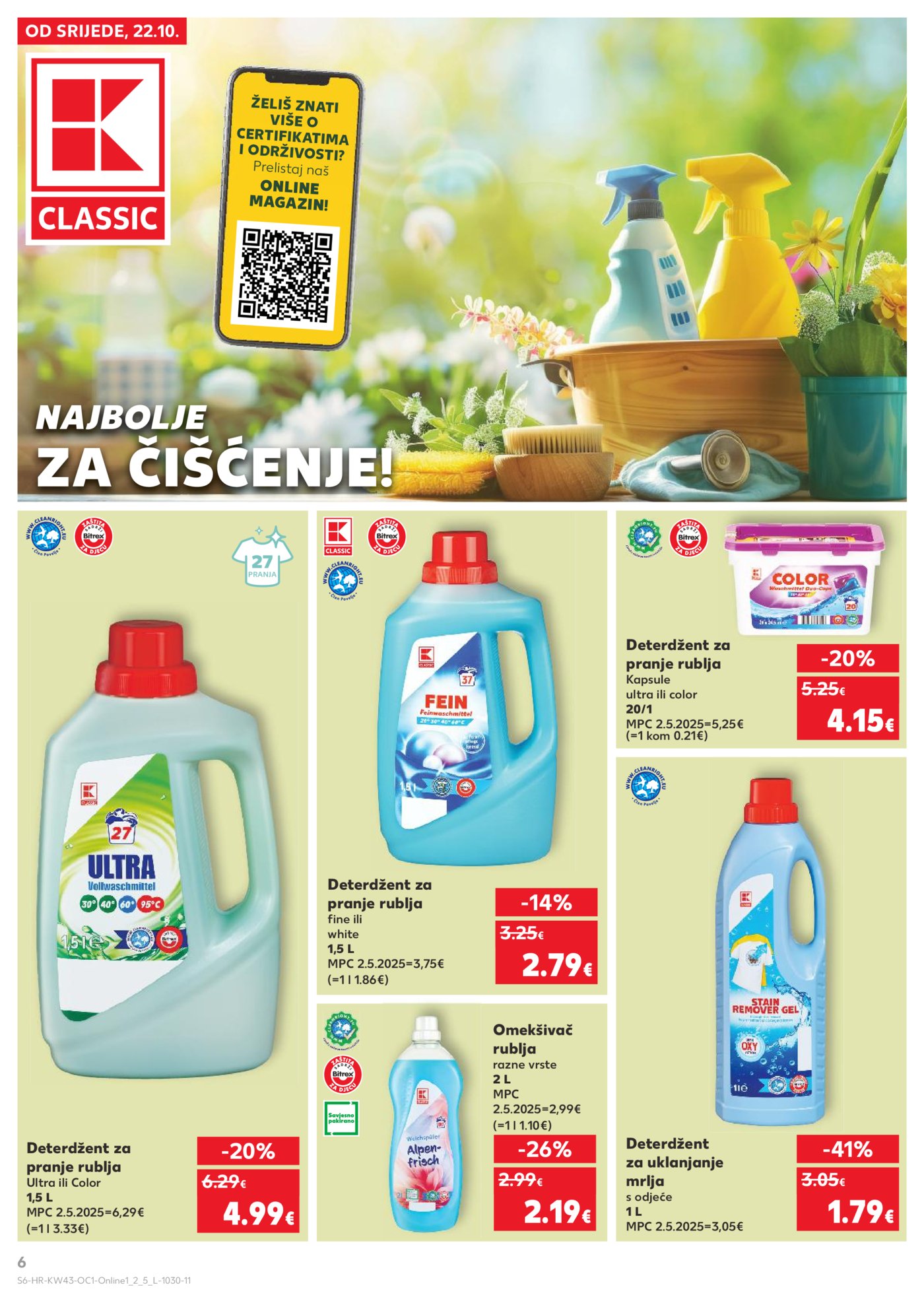 Kaufland katalog Robne marke 22.10. - 28.10.2025. Odabrane poslovnice