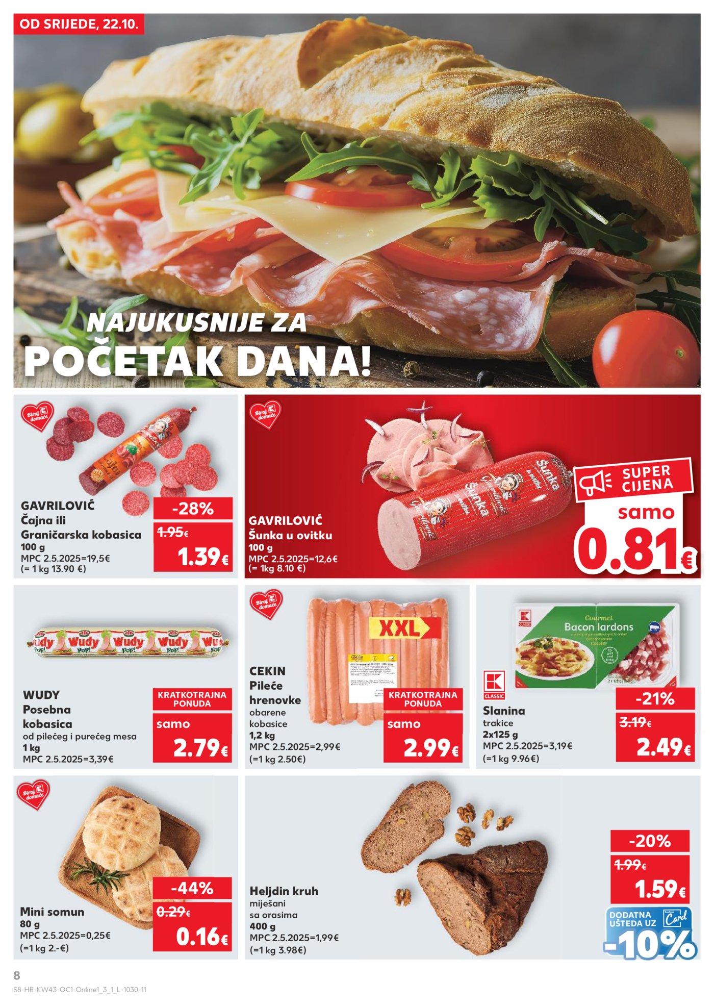 Kaufland katalog Robne marke 22.10. - 28.10.2025. Odabrane poslovnice
