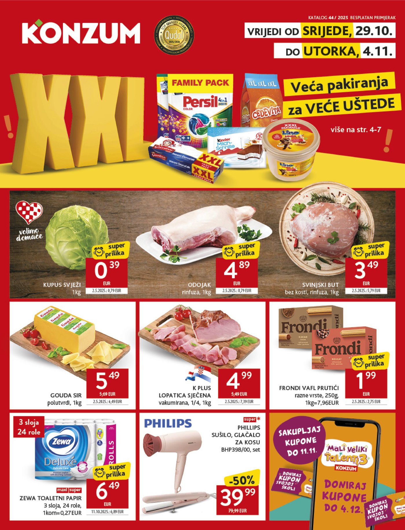 Konzum katalog Akcija 29.10. - 04.11.2025.