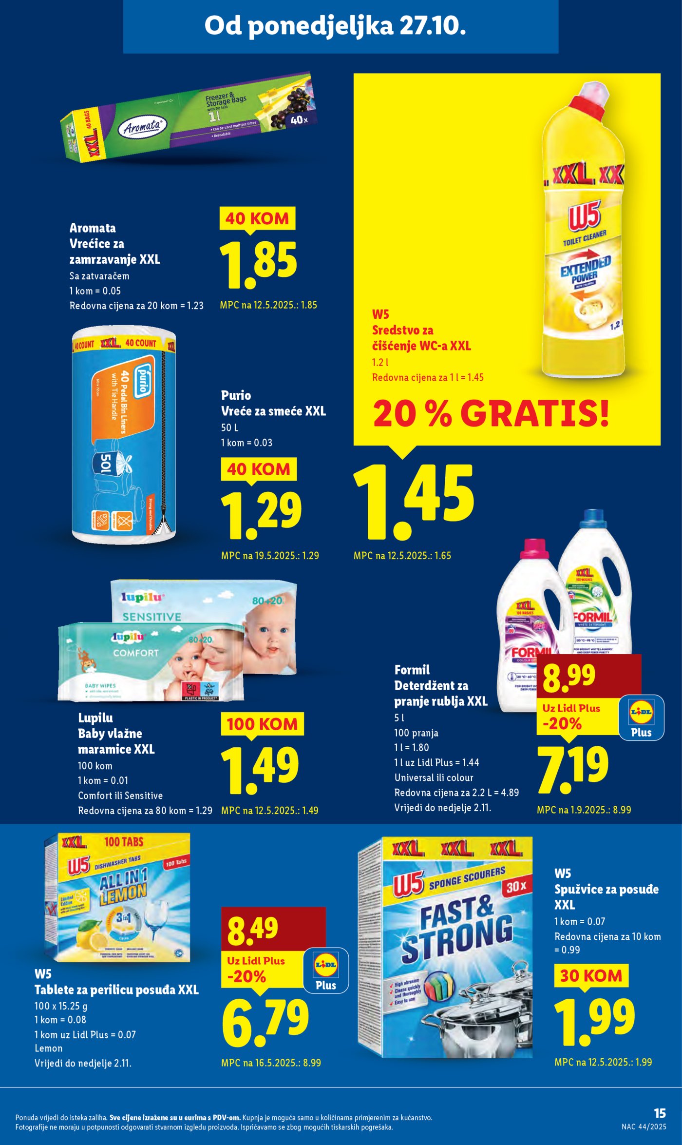 Lidl katalog Super ponuda od ponedjeljka 27.10.-02.11.2025.