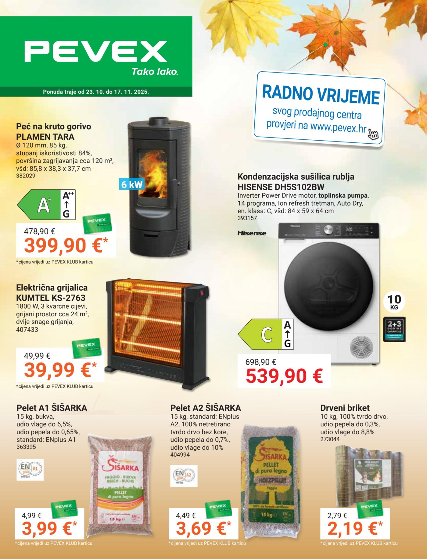 Pevex katalog Akcija 23.10. - 17.11.2025.