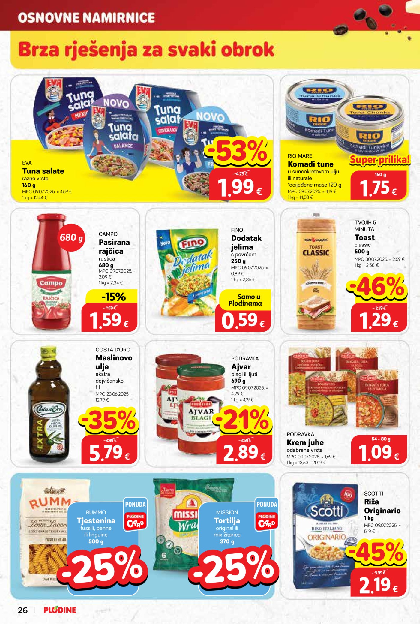 Plodine katalog Akcija 29.10. - 04.11.2025.