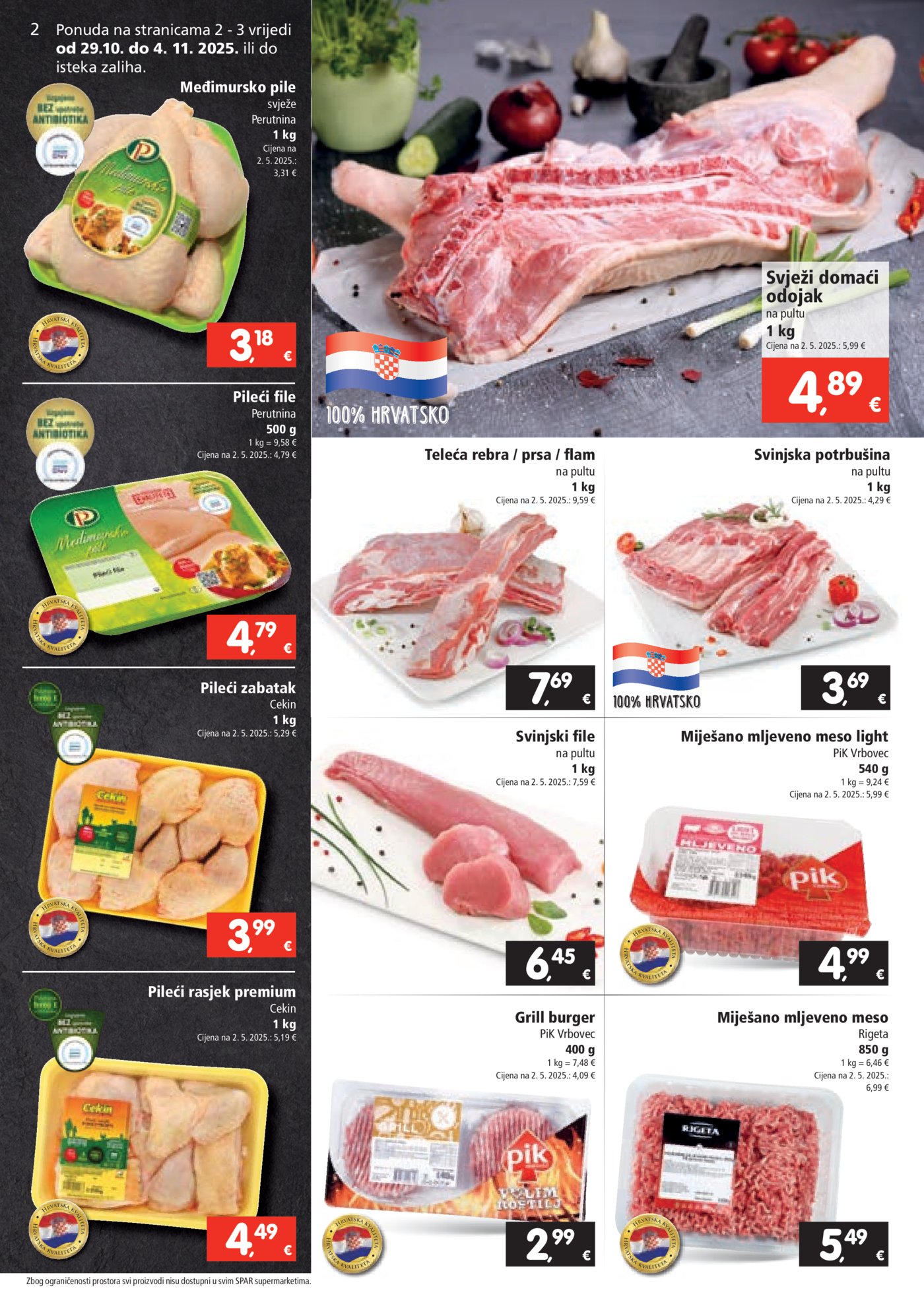 SPAR katalog Akcija 29.10. - 04.11.2025.