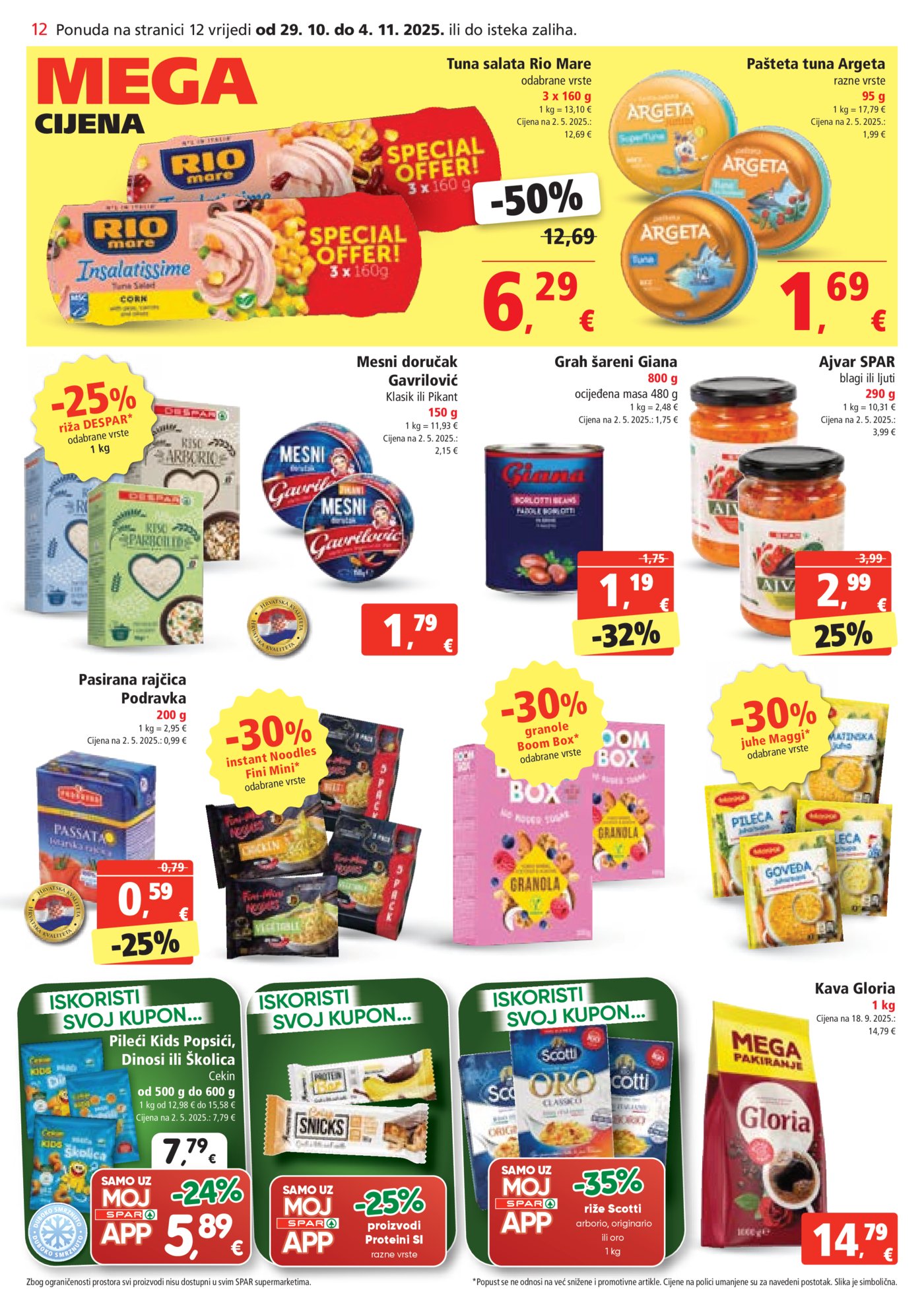 SPAR katalog Akcija 29.10. - 04.11.2025.