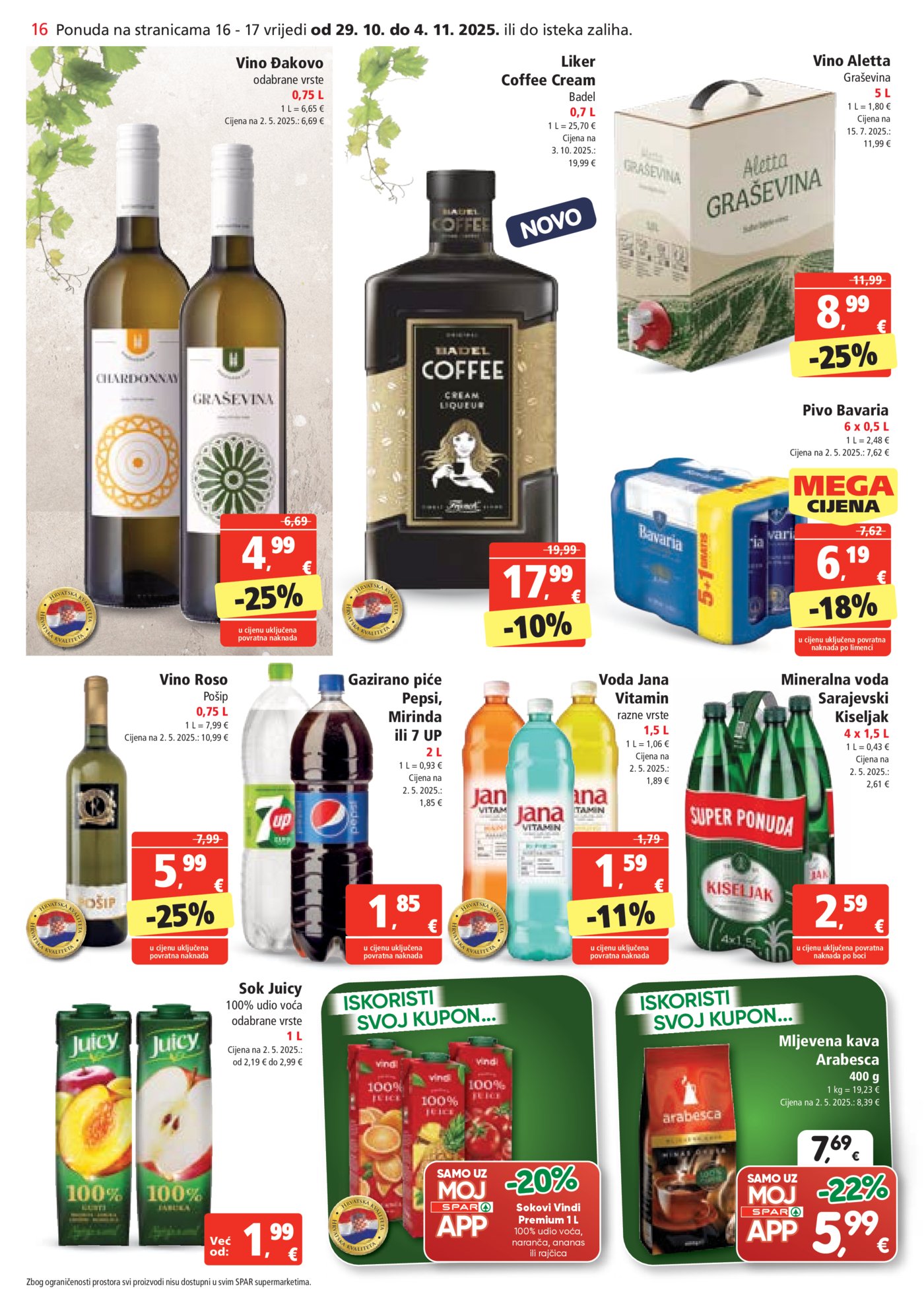 SPAR katalog Akcija 29.10. - 04.11.2025.