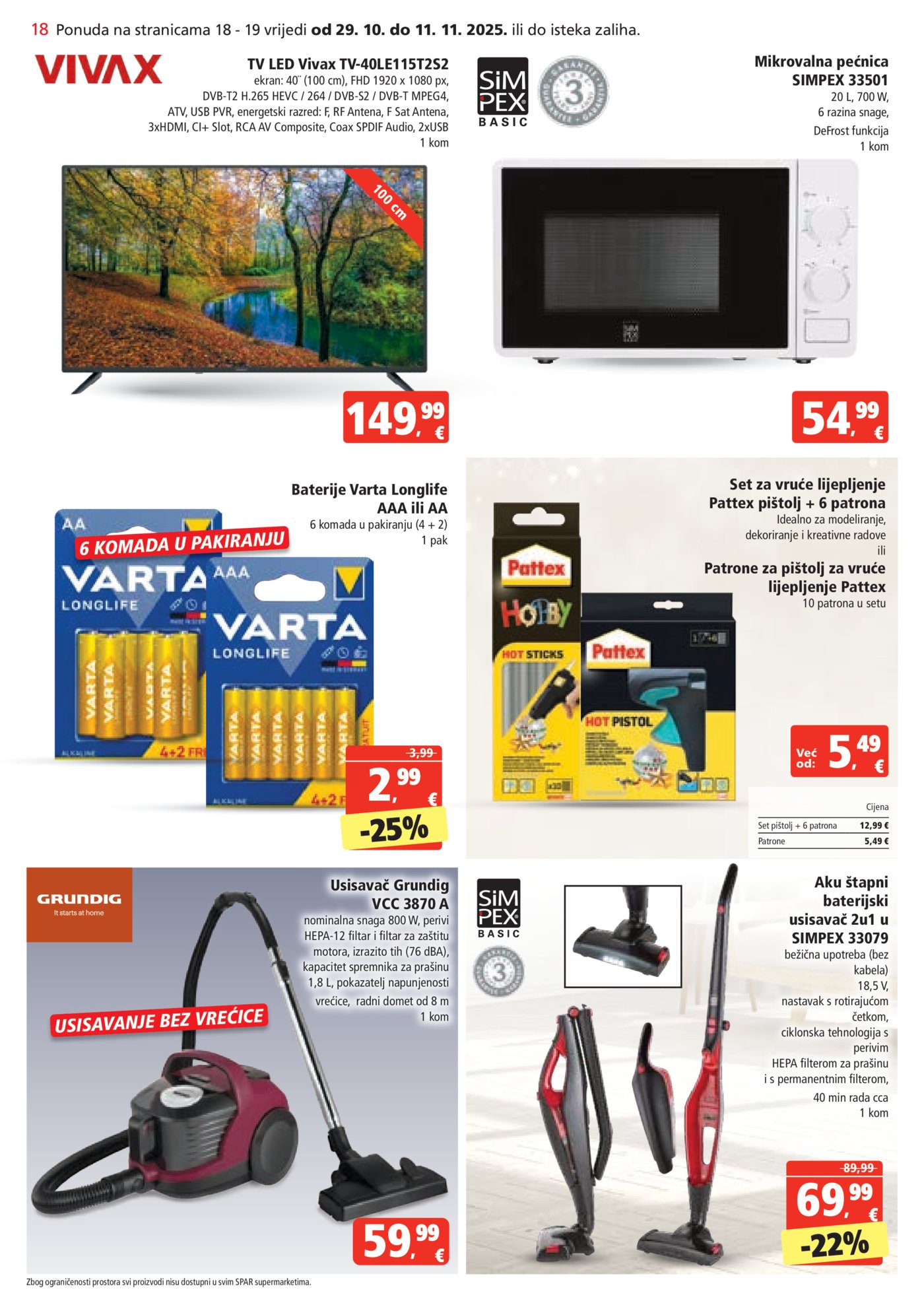 SPAR katalog Akcija 29.10. - 04.11.2025.