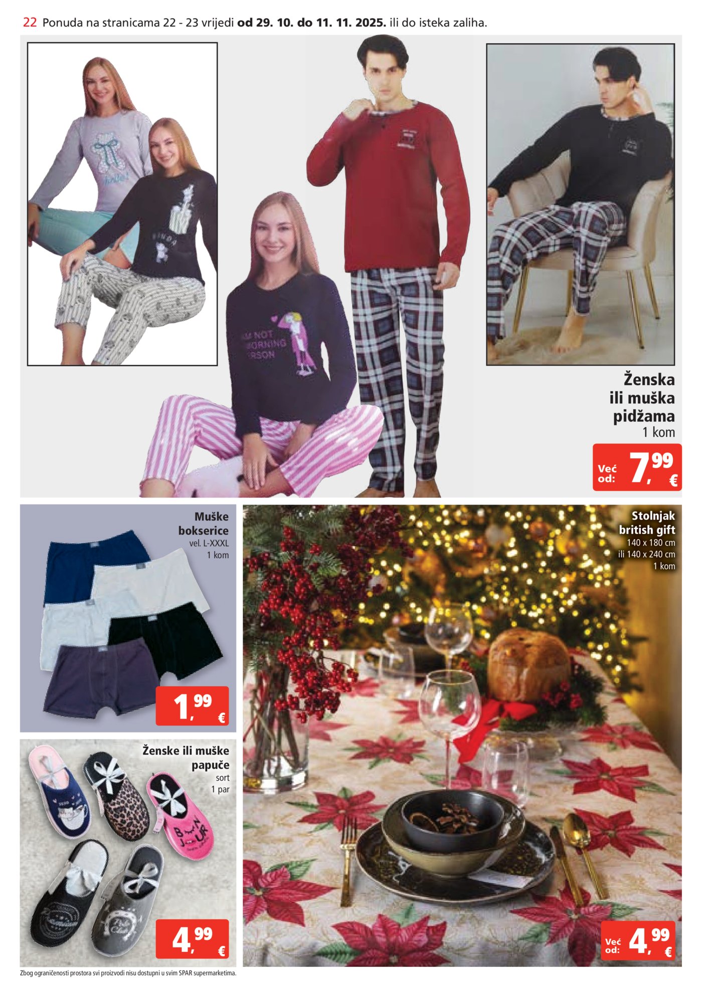 SPAR katalog Akcija 29.10. - 04.11.2025.