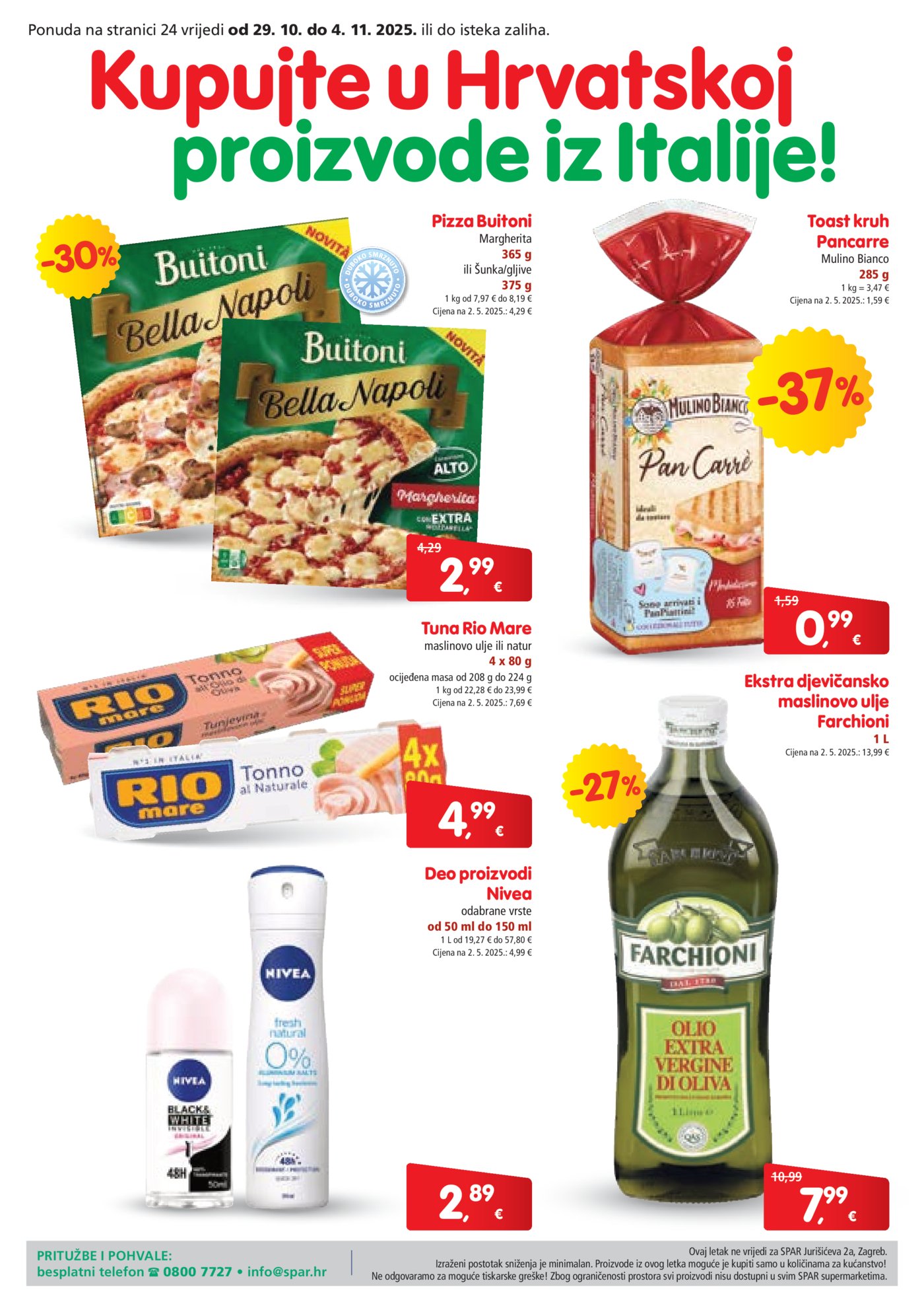 SPAR katalog Akcija 29.10. - 04.11.2025.