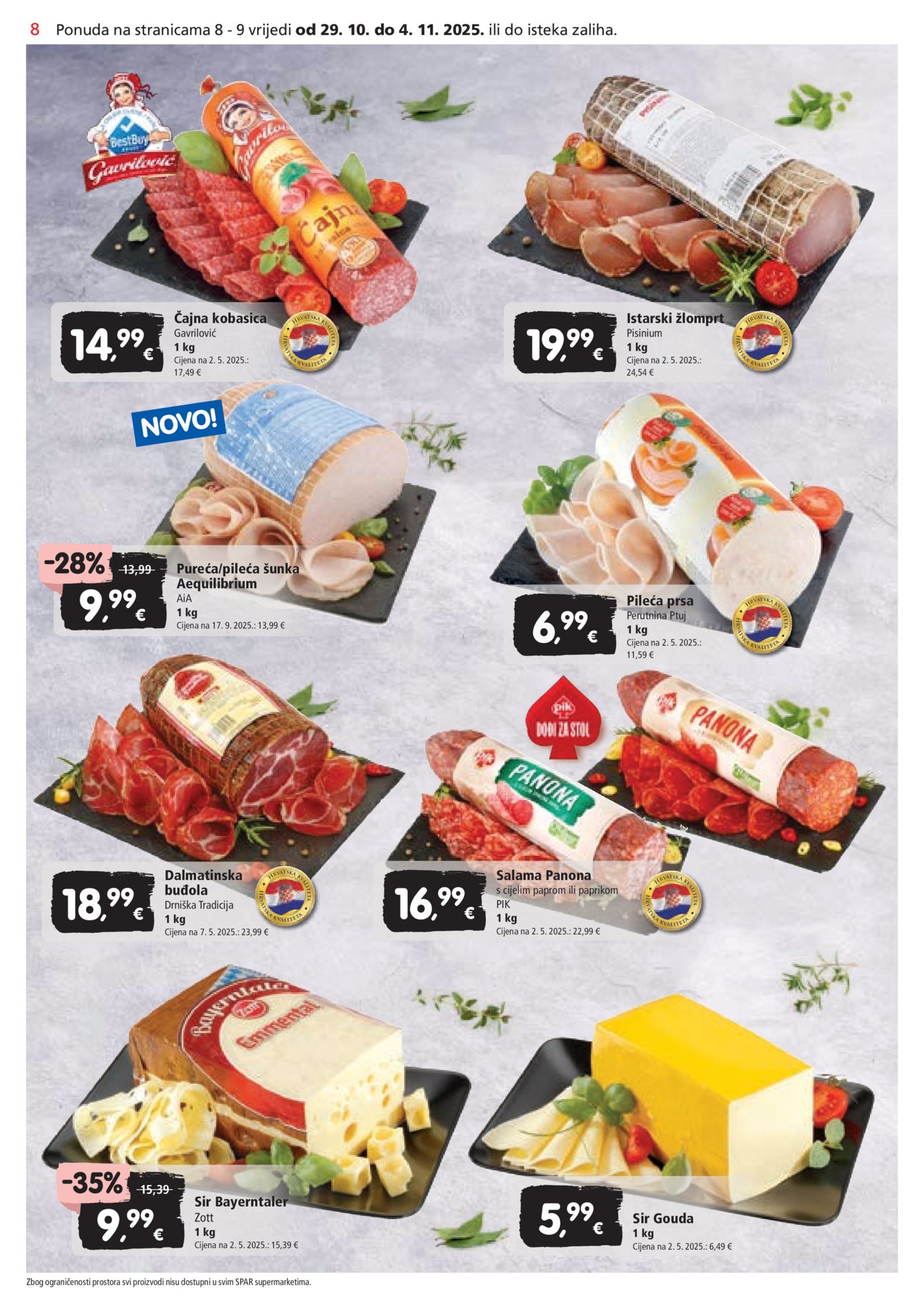SPAR katalog Akcija 29.10. - 04.11.2025.