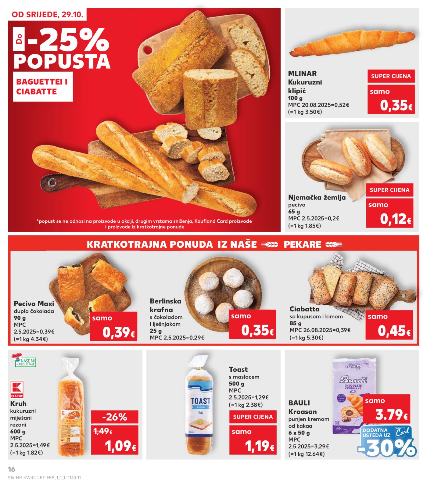 Kaufland katalog Akcija 29.10. - 04.11.2025. Odabrane poslovnice