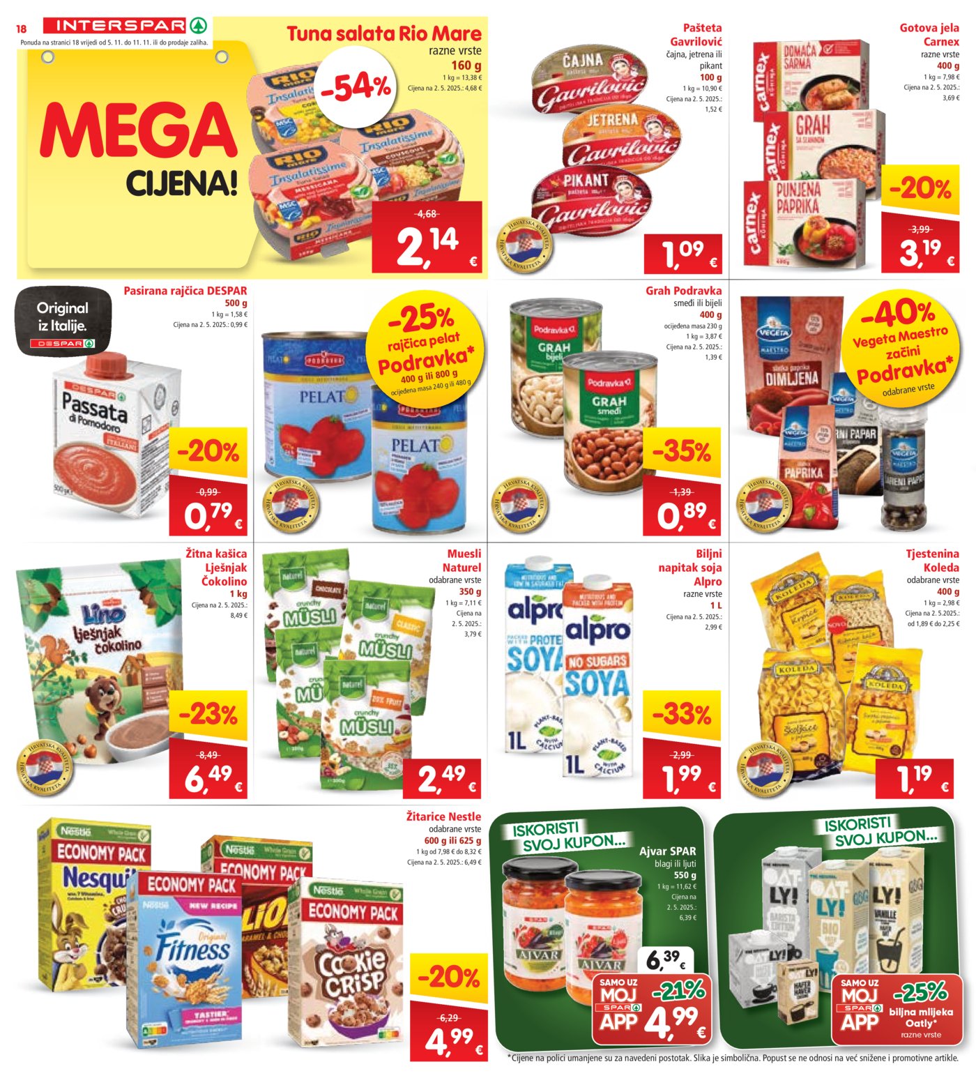 INTERSPAR katalog Akcija 05.11.-11.11.2025.