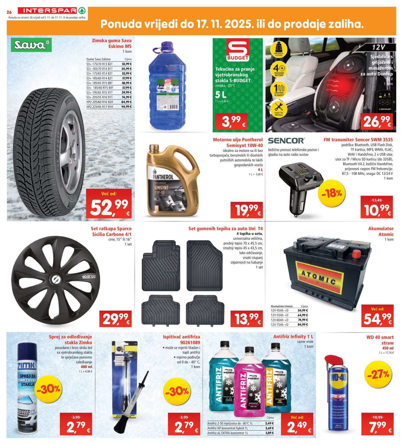 INTERSPAR katalog Akcija 05.11.-11.11.2025.